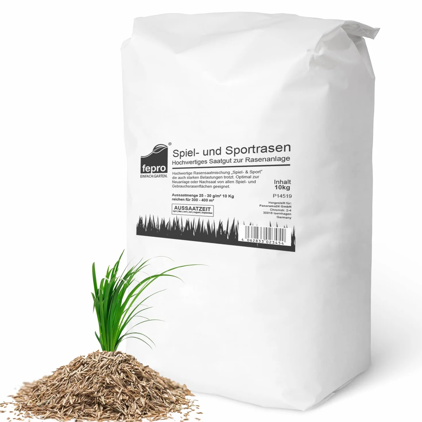 Graines pour pelouses sportives 10 kg 400 m² vert foncé robustes printemps