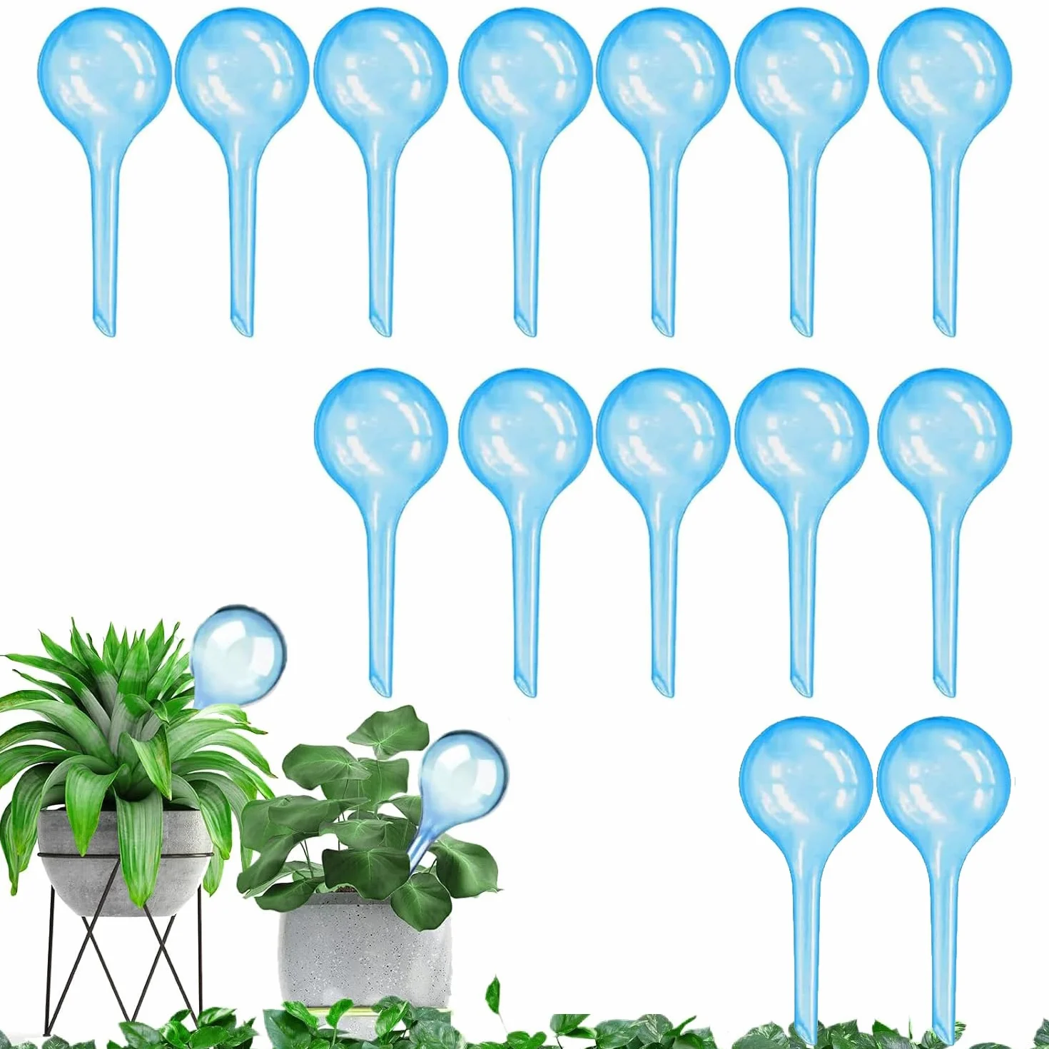 14 Pièce Boules d'Irrigation pour Plantes, Arrosage Goutte à Goutte Auto pour Plantes, Bulbes d’Arrosage Automatique pour Plante Fleur D'intérieur et D'extérieur