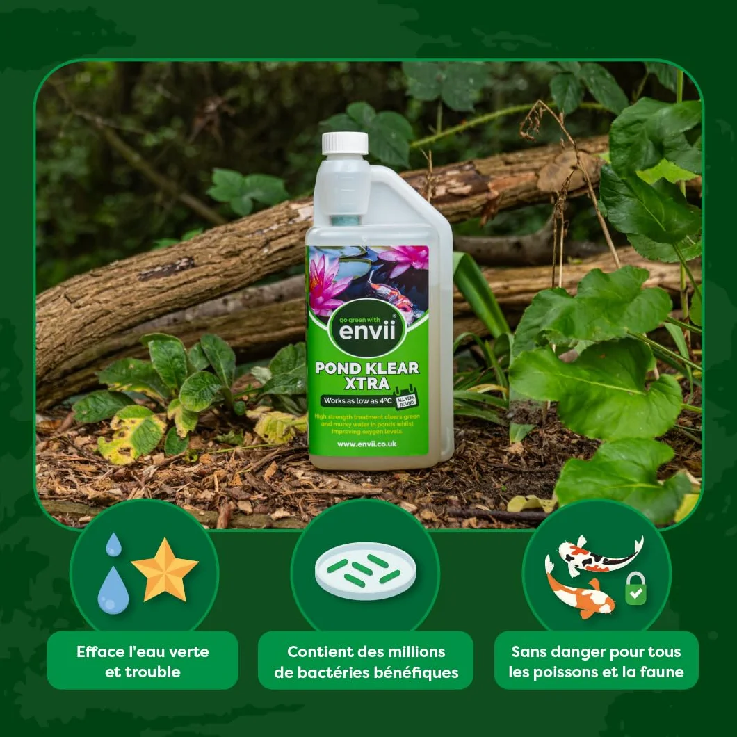 Envii Pond Klear Xtra Clarificateur d'Eau de Bassin 100 000 L
