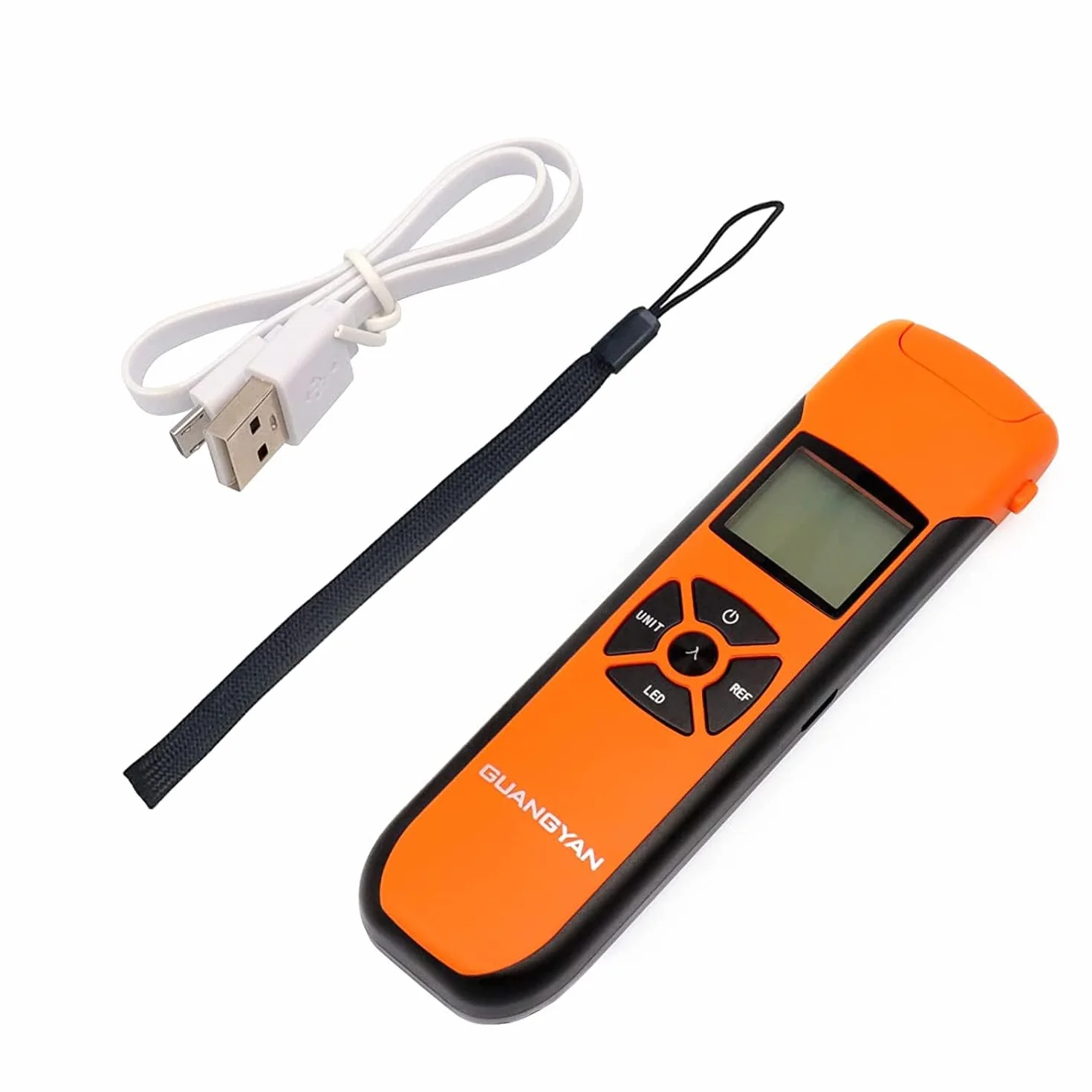Photomètre Fibre Optique Mini Portatif Léger Laser Compteur de Lumière pour Tester 7 Longueurs d'Onde Calibrées Compteur de Puissance Optique Haute Précision Rechargeable