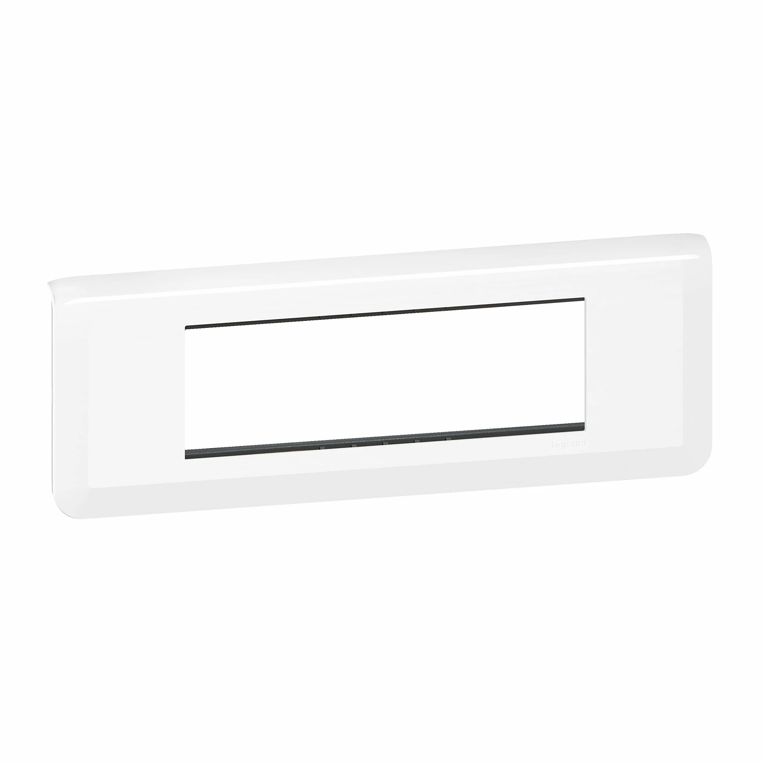Mosaic support plaque 6 modules blanc horizontal