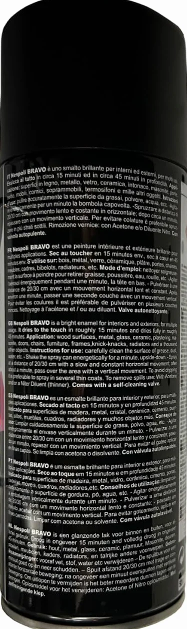 NESPOLI Aérosol peinture noir mat 400 ml