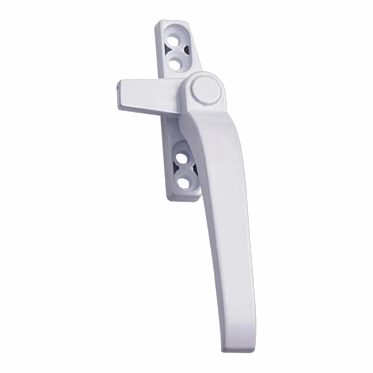Poignée de fenêtre universelle en alliage d'aluminium avec serrures pour double vitrage, porte à bascule, sécurité - Barre droite blanche