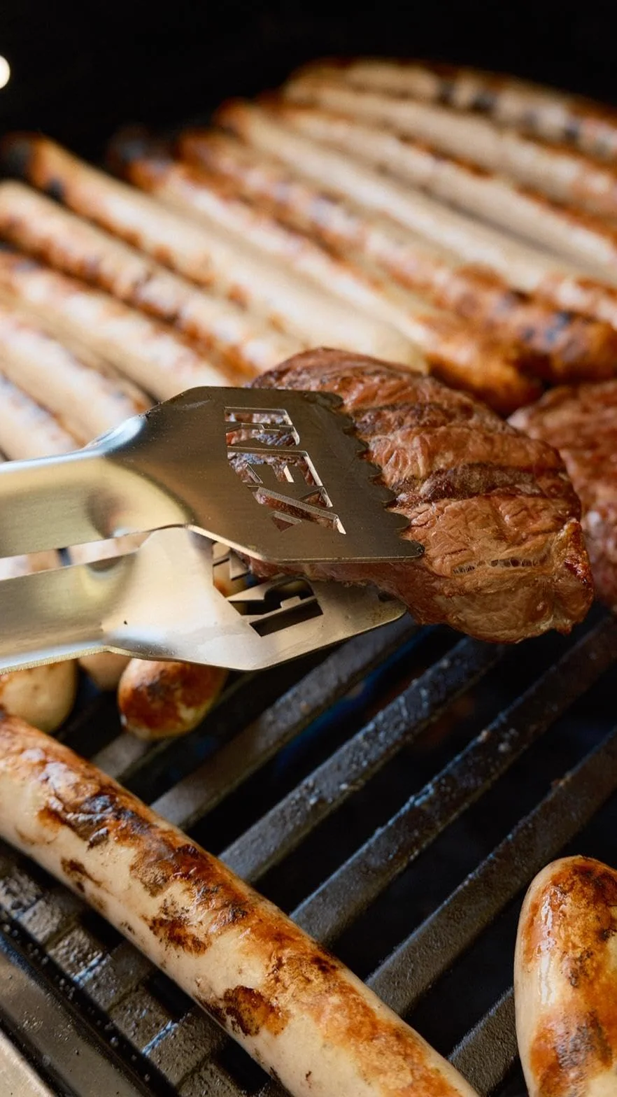 Pince à barbecue professionnelle XXL en acier inoxydable extra longue 58 cm, robuste et durable