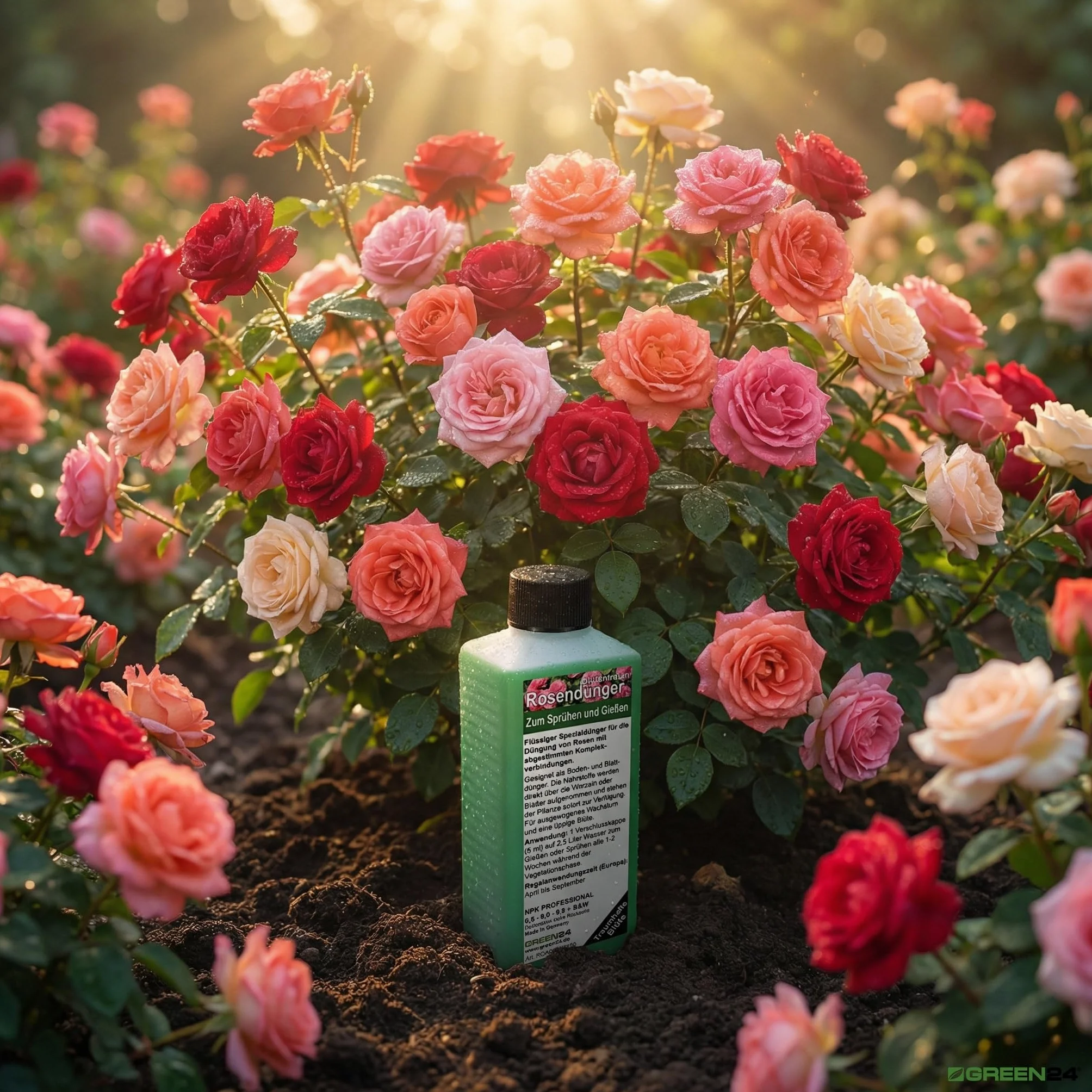 GREEN24 Engrais pour rosiers - Rose précieuse - Haute Technologie - Engrais pour Roses