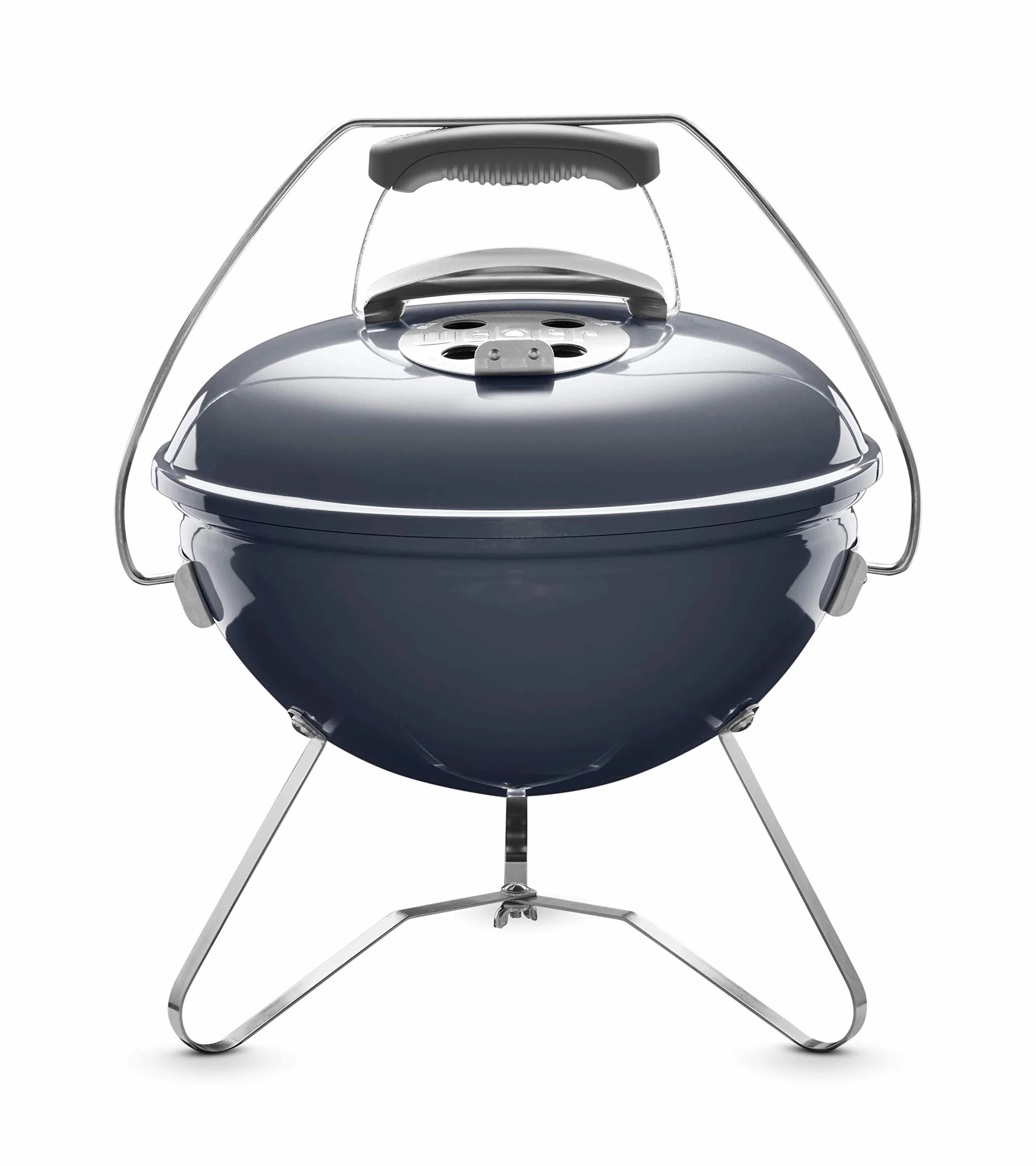 Weber Smokey Joe Premium Barbecue à charbon 37 cm, couvercle émaillé porcelaine, bleu ardoise