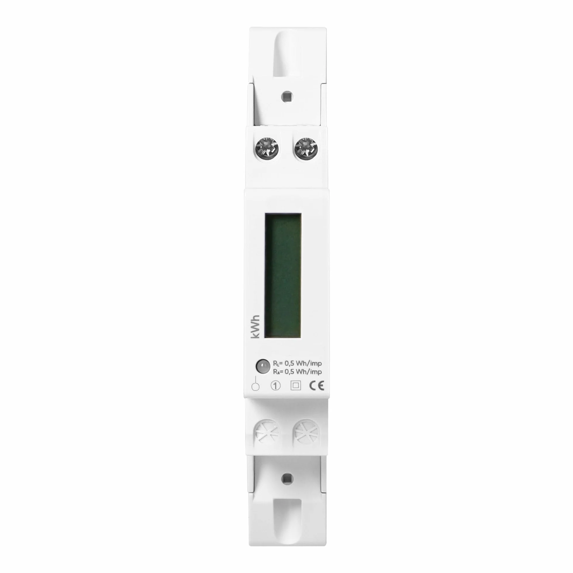 Compteur Électrique Monophasé 40A Rail DIN 230V avec Sortie Impulsionnelle S0 2000 imp/kWh Certifié IEC IP51