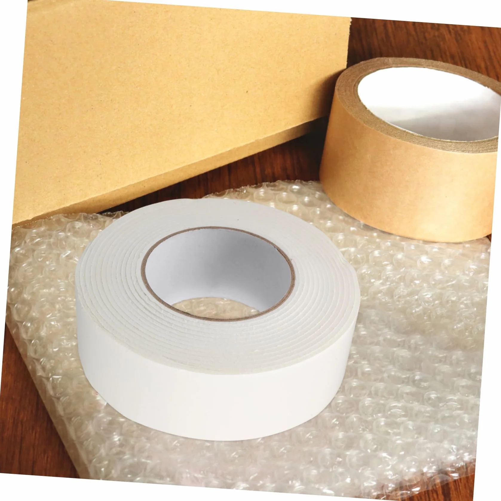 Ruban Adhésif Double Face Mousse 2,5 mm x 50 mm x 5 M Blanc Résistant à L'humidité