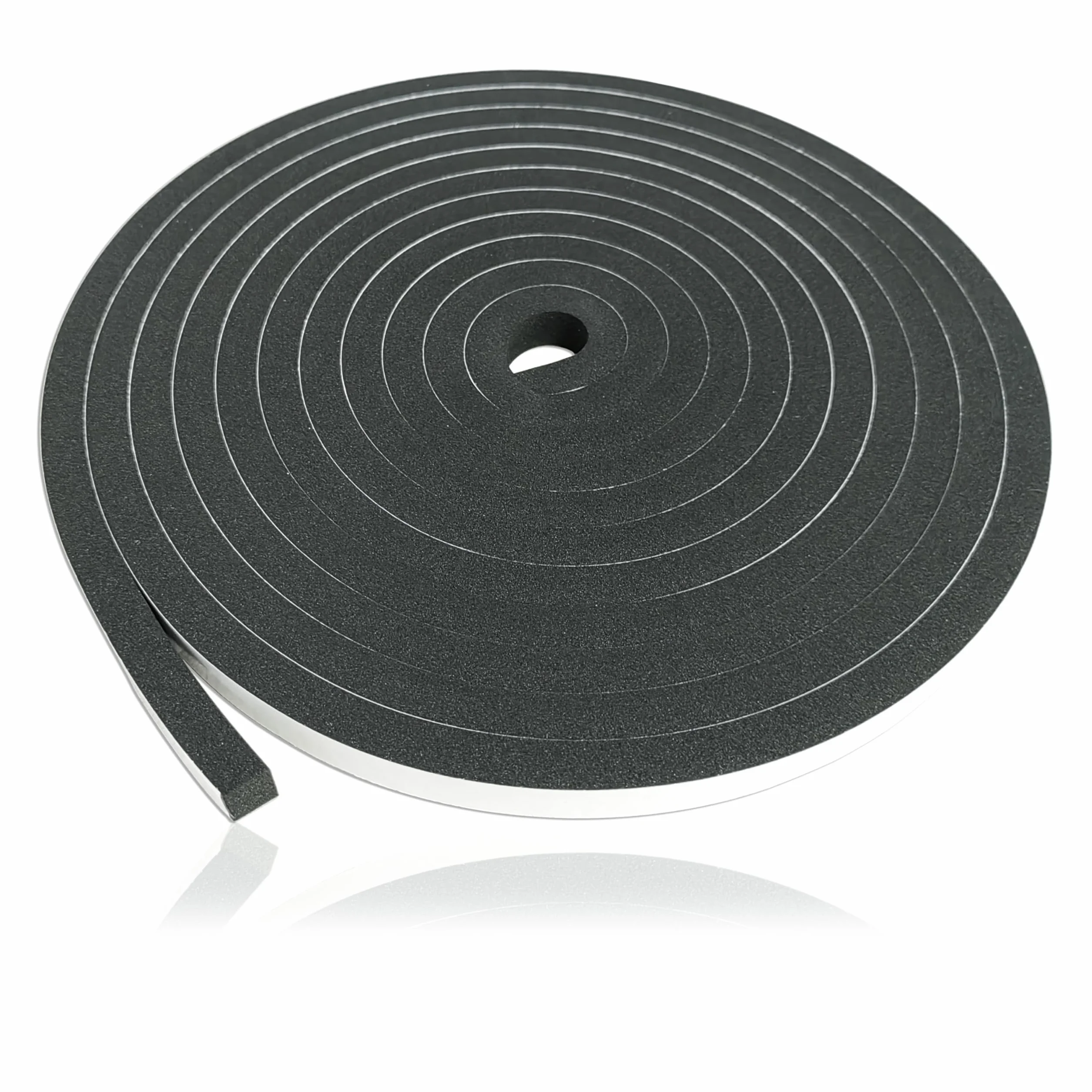 Bande d'étanchéité autocollante en mousse 12mm x 10mm x 5M Joint Porte Isolation Calfeutrage Fenêtre Anti-Froid Antichoc