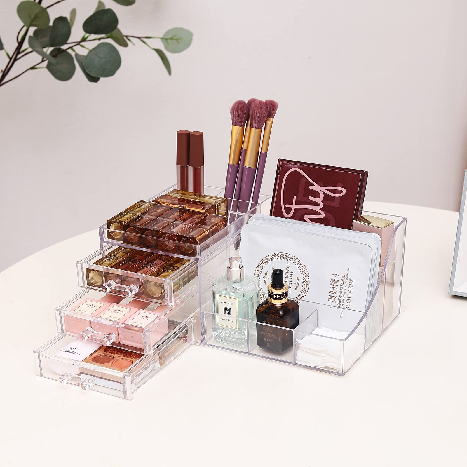 Clear Stackable 3-Drawer Acrylic Organizer