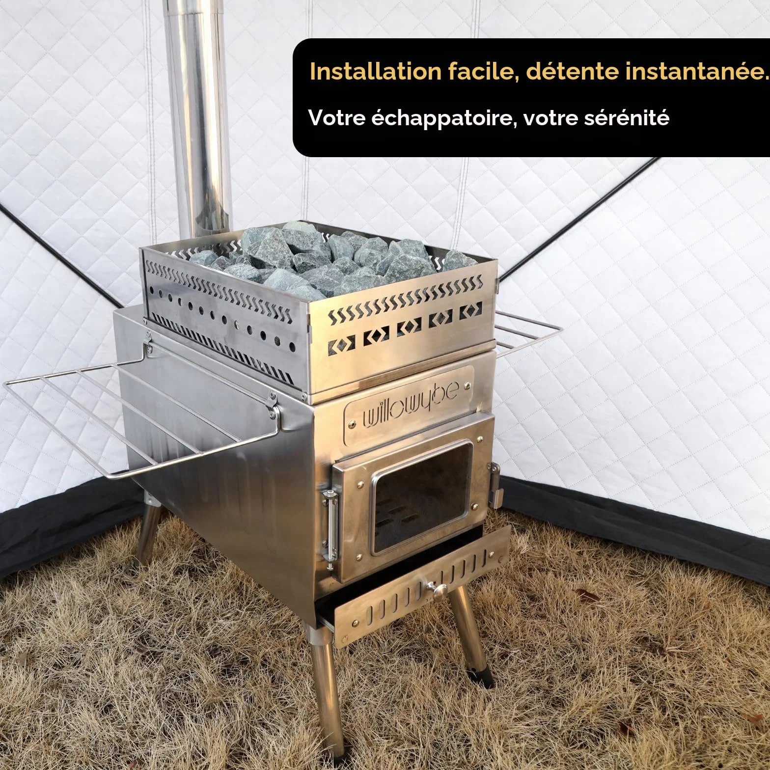 Poêle à Bois Portable pour Sauna Sec et Cuisine
