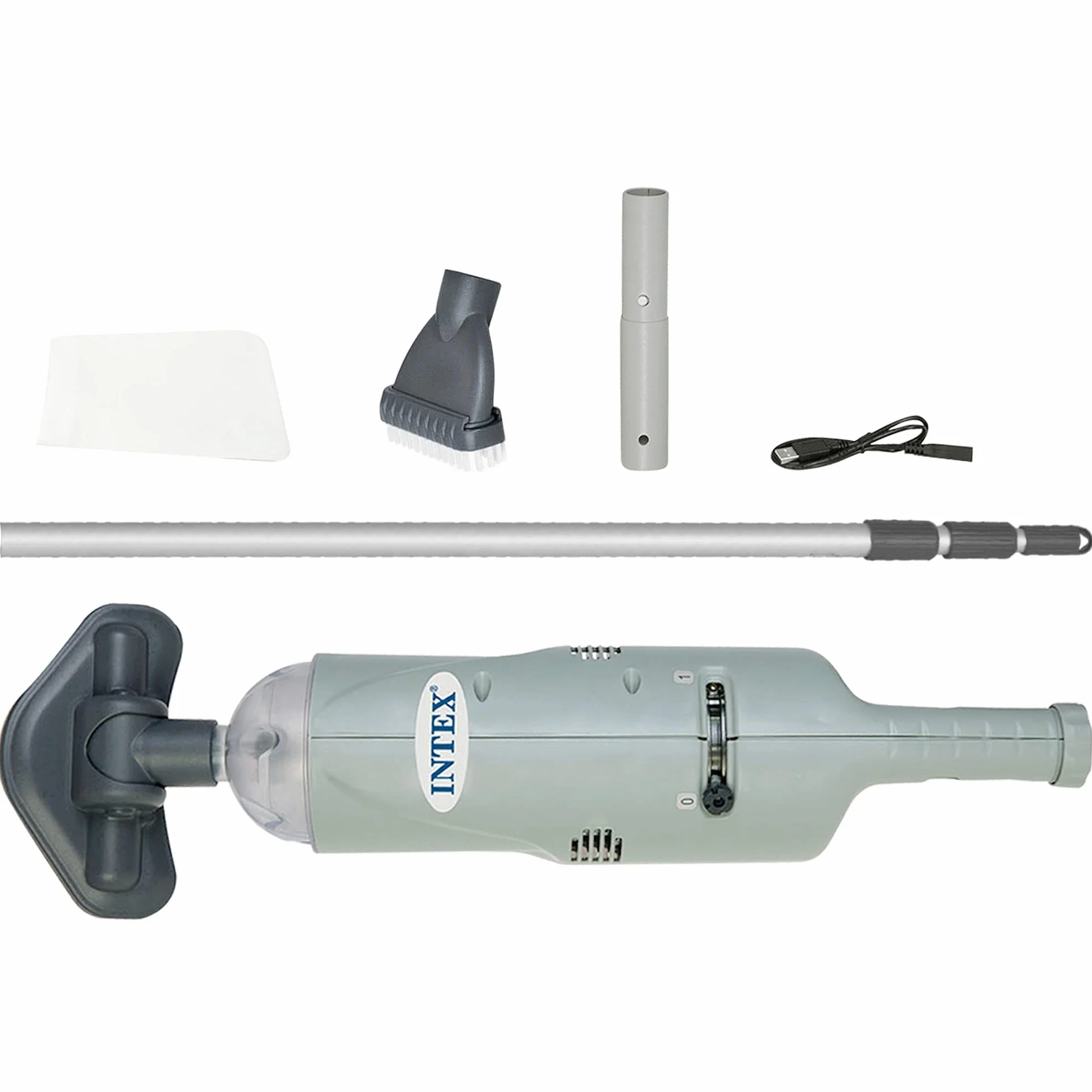 Intex Underwater Handheld Vacuum Cleaner Battery Operated Pool Vacuum Cleaner Grey