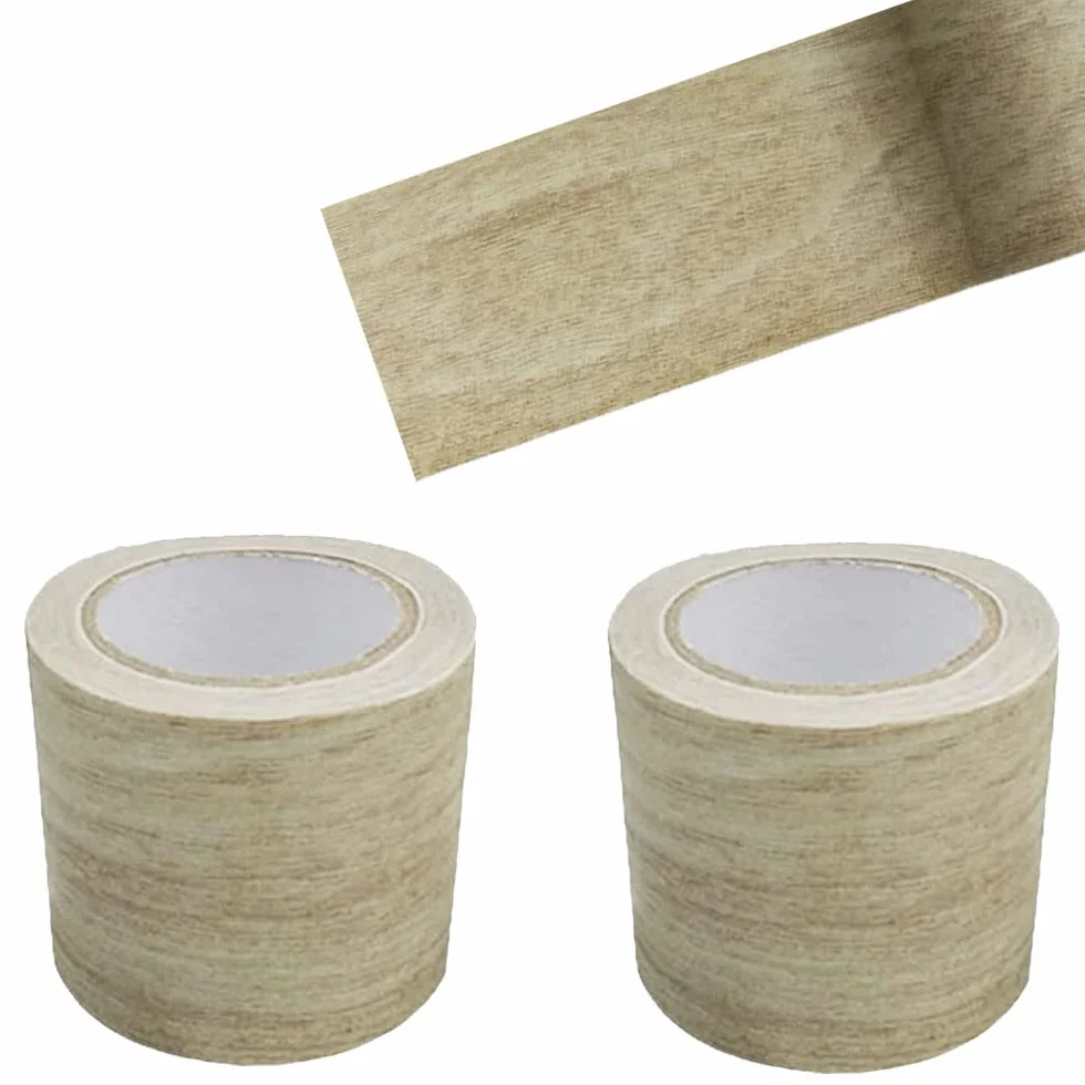 Guidre Ruban Adhésif Imitation Bois 8 cm x 4,57 m, Effet Bois Réparation Meubles Portes Sols Plinthe