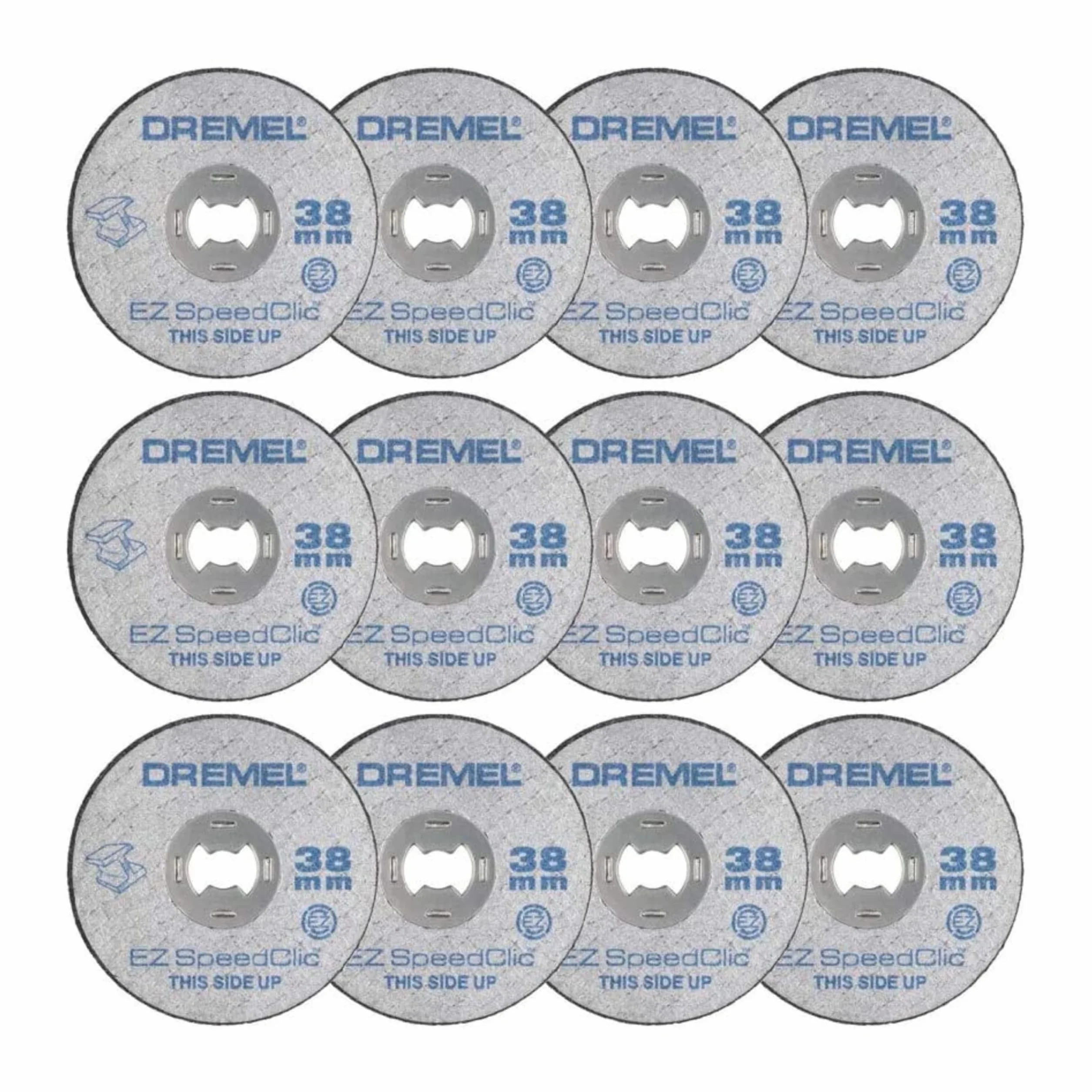 Dremel Lot de 12 Disques EZ SpeedClic à Tronçonner Métaux 38mm