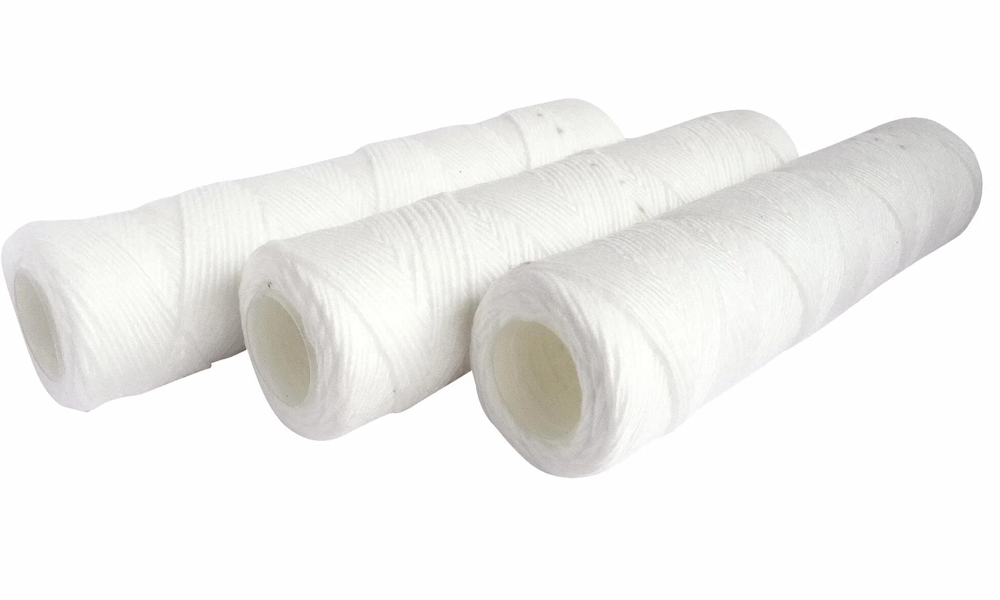 AQUAWATER Lot de 3 cartouches filtrante anti-sédiments bobinée 20 microns 10 pouces pour eau réfrigirateur Fabriqué en France