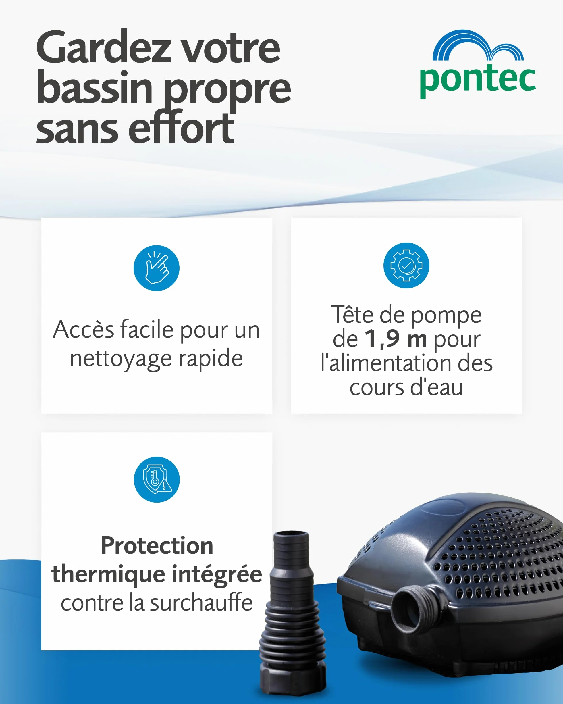 PONTEC PondoMax Eco 1500 Pompe à Filtre