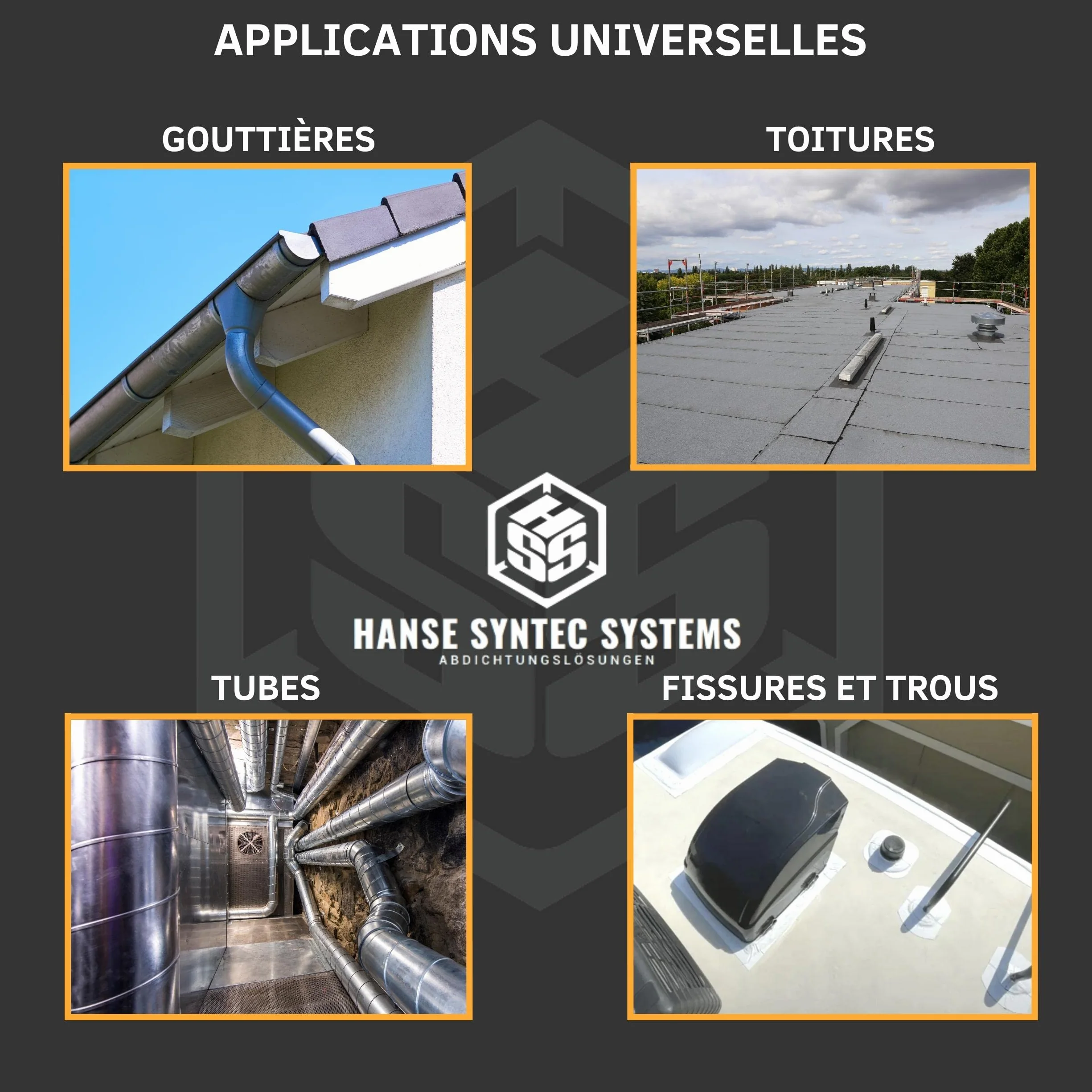 Bande d'étanchéité autocollante pour réparation de toiture, ruban butyle, résistant aux UV, Noir 50mm/5m