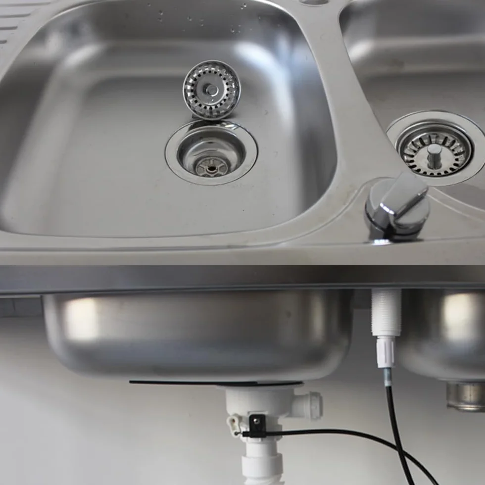 Talea Bonde de vidange pour évier de cuisine avec contrôle par câble, panier filtrant 110 mm