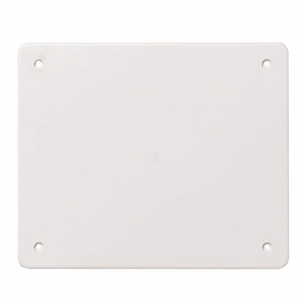 Couvercle rectangulaire 160 x 130 mm blanc RAL9001 pour boîte de jonction