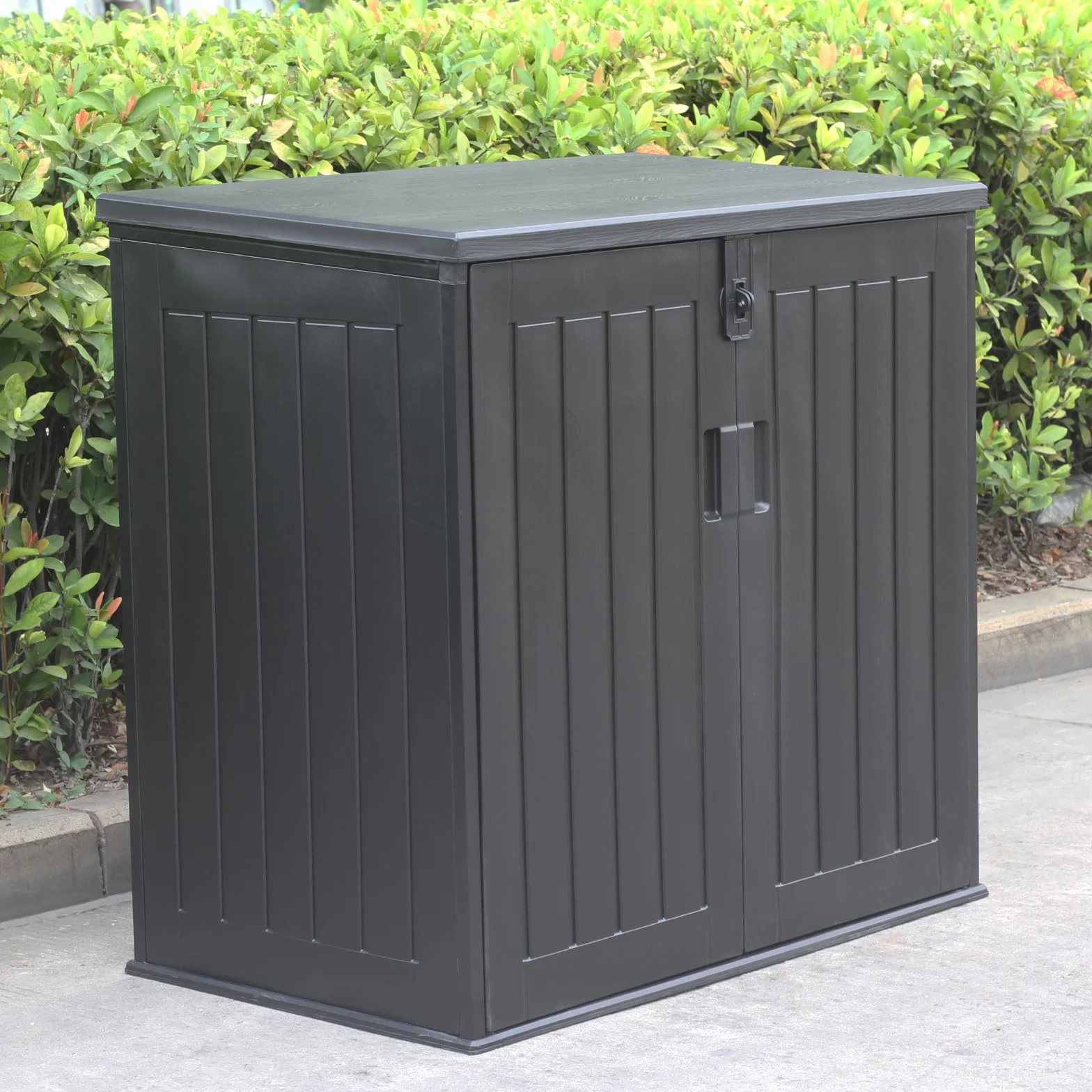 Gardiun Coffre de jardin en résine Soften 775 litres avec amortisseurs à gaz 116 x 71 x 109/112,5 cm Noir