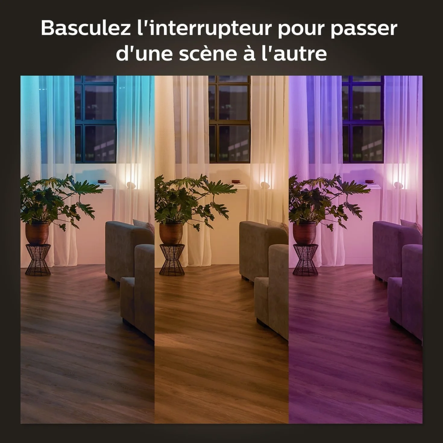 Philips Hue Module d'interrupteur mural Blanc compatible Alexa Google Assistant Apple Homekit