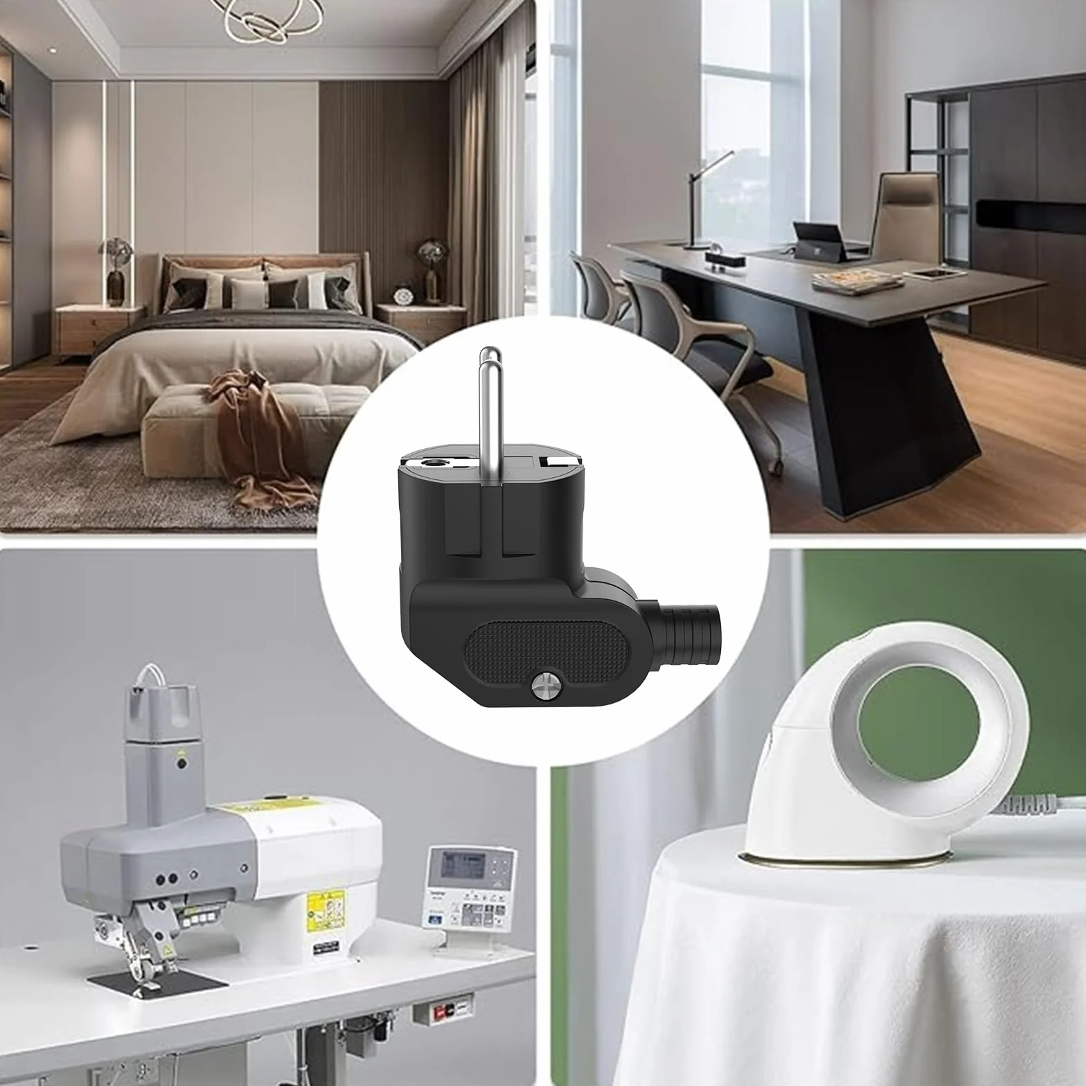 Prise Electrique Européenne IP20 250V 16A Schuko Noir