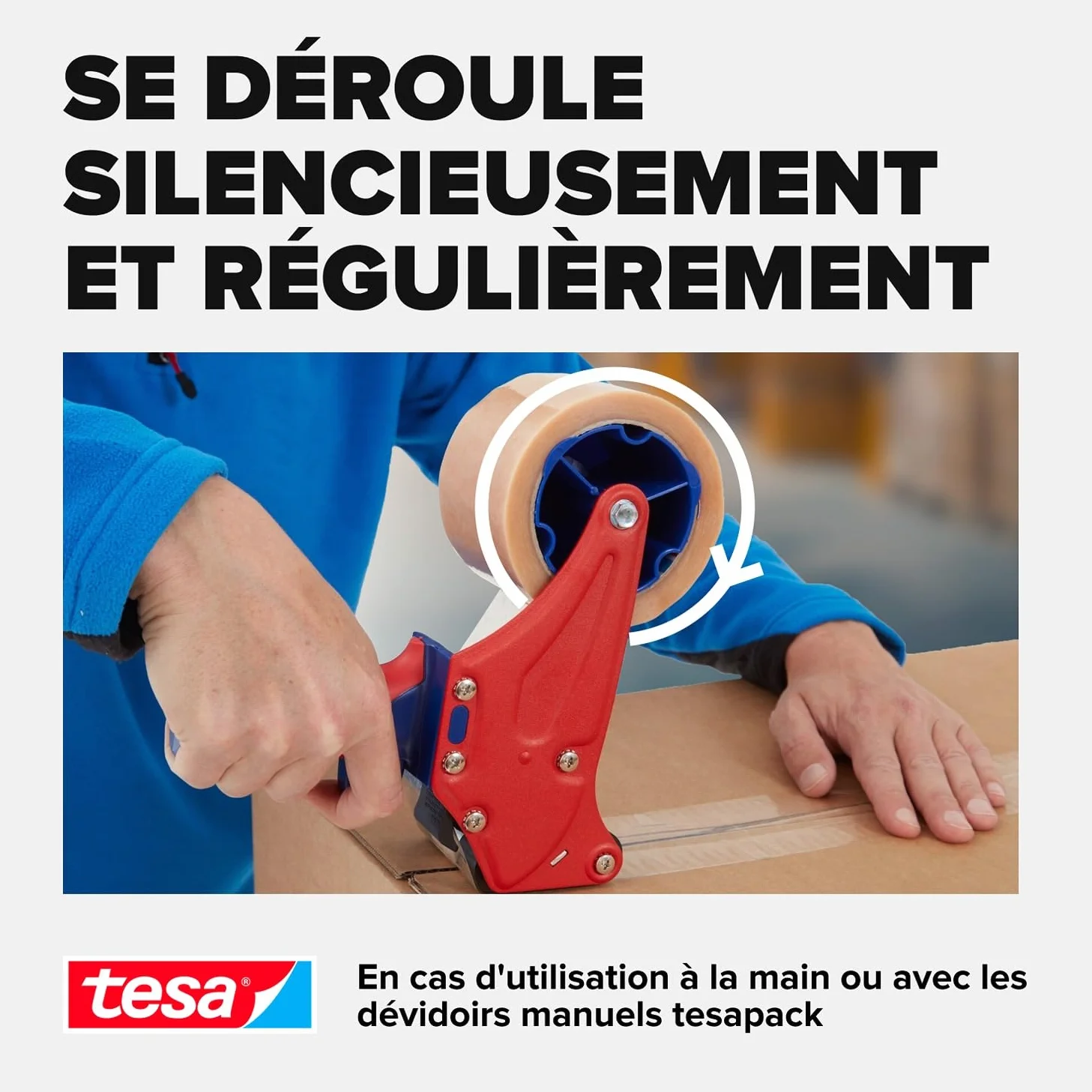 Tesapack 64014 Ruban Adhésif Silencieux pour Emballage Colis Transparent 6 Rouleaux 66 m