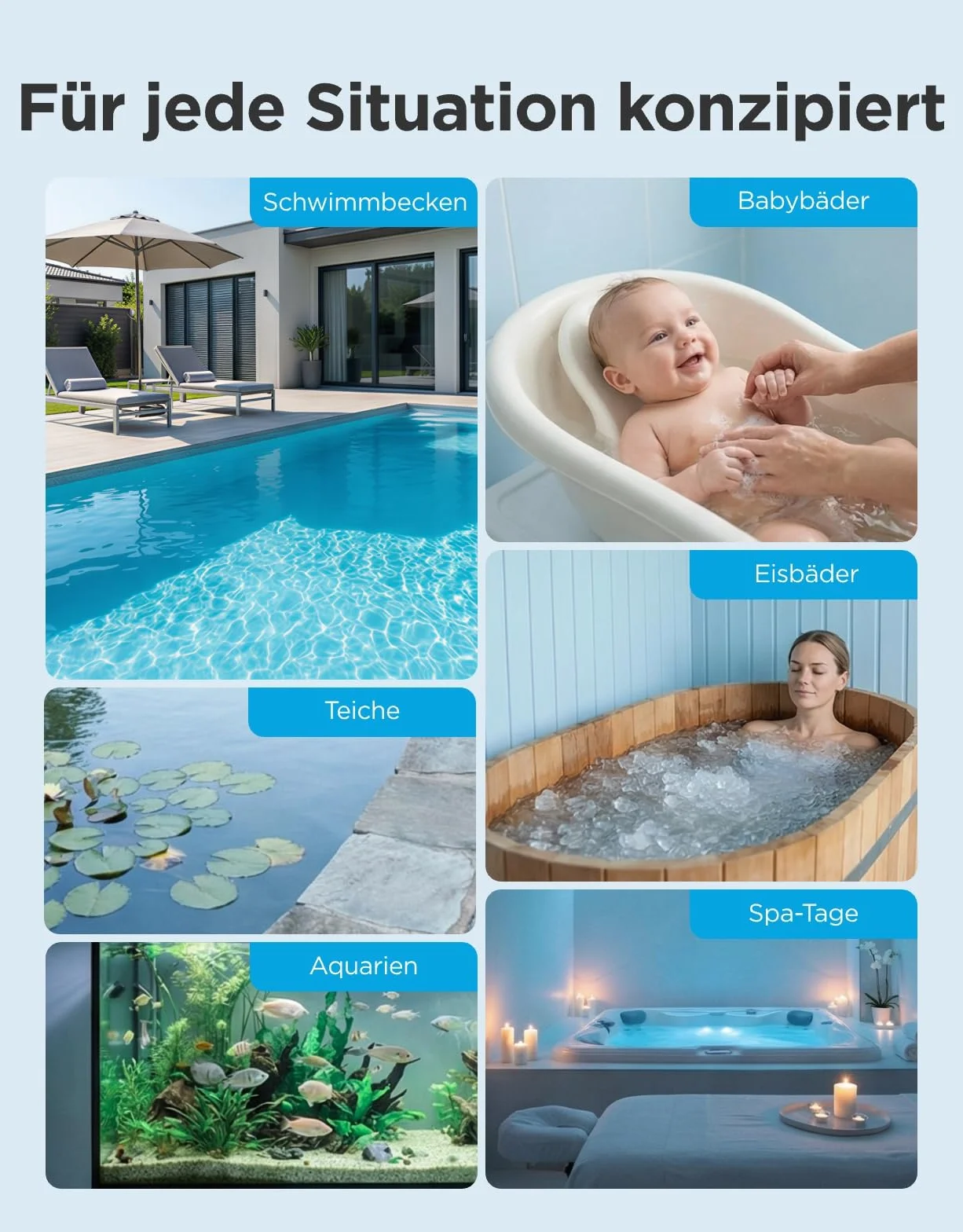 GoveeLife Thermomètre de piscine P2 IP68 Flottant Wi-Fi Alerte App 330 m