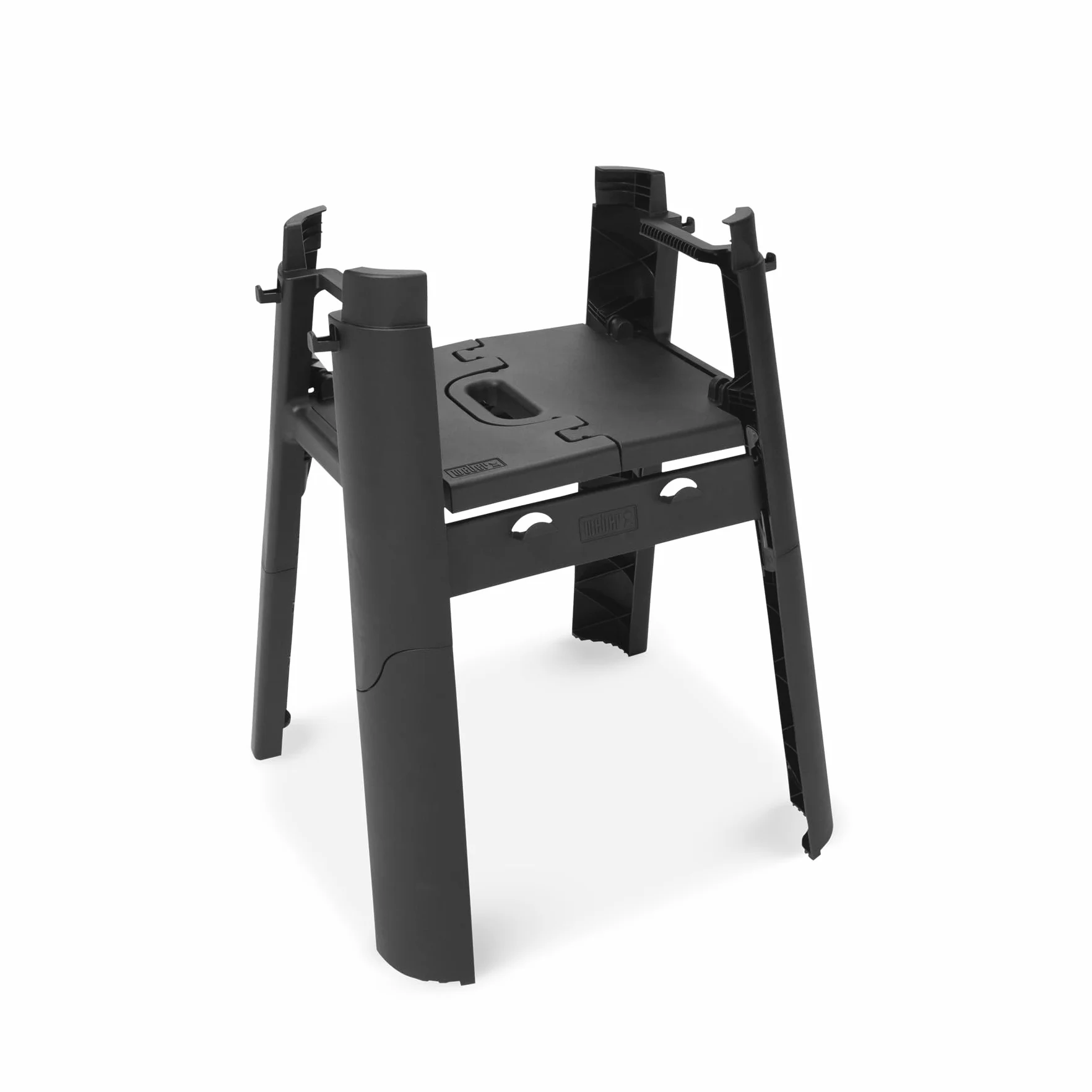 Weber Support avec pieds et tablette latérale / Pour barbecue électrique Lumin Compact, design pliable, crochets intégrés pour ustensiles, montage facile, 68 x 55 x 55,5 cm