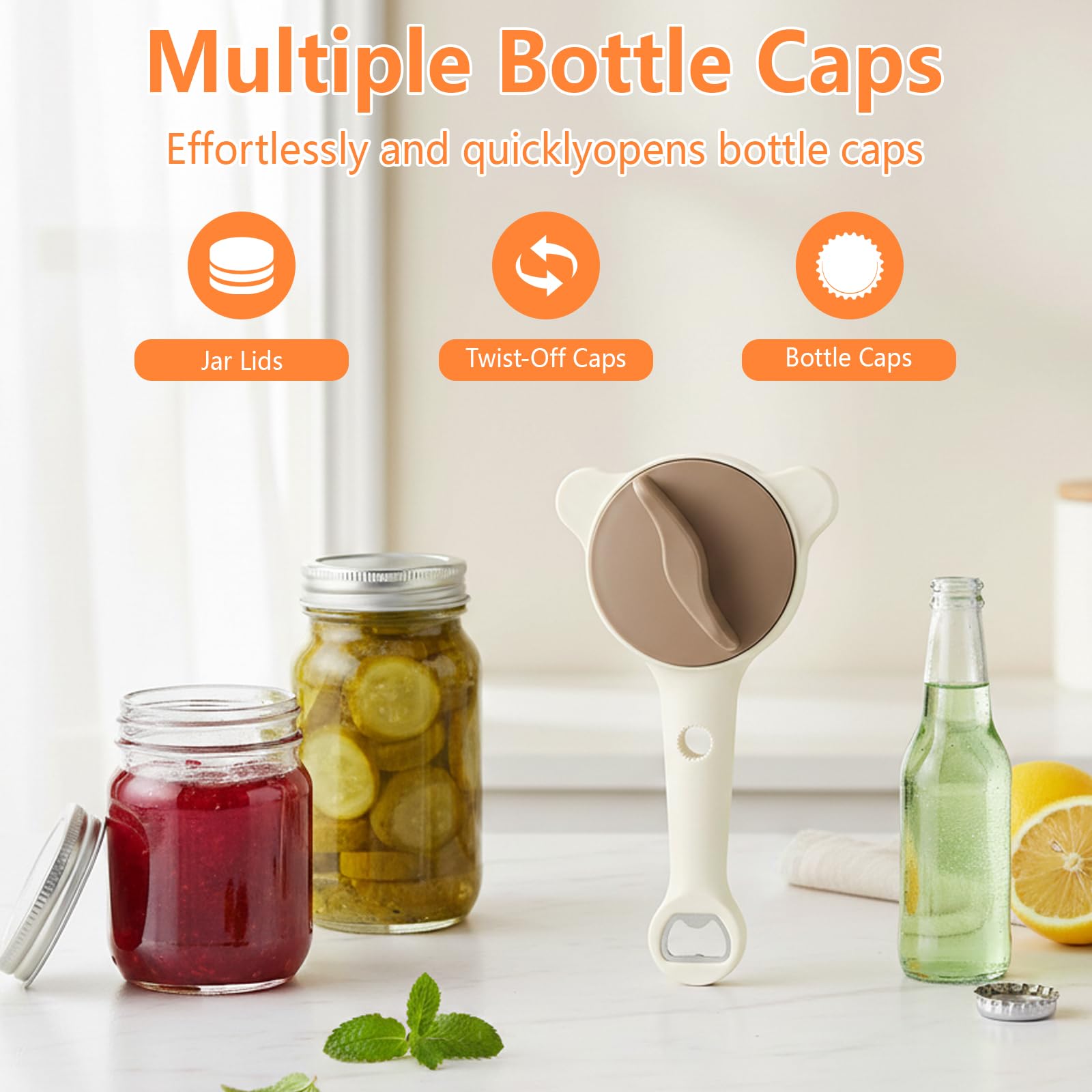 Premium 4-in-1 Stainless Steel Jar & Bottle Opener