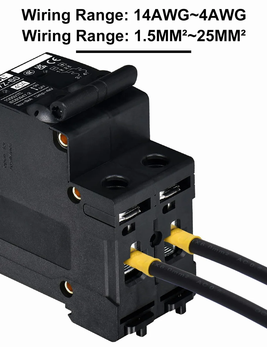 DIHOOL DC disjoncteur 1000VDC solaire PV photovoltaïque automatique 2 pôles 40 ampères