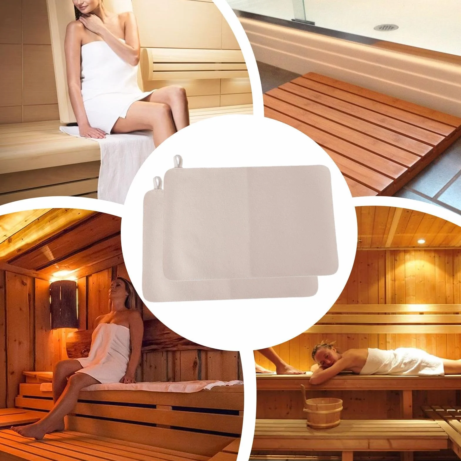 Tapis de sauna en feutre doux absorbant l'eau, protection de banc et coussin de siège