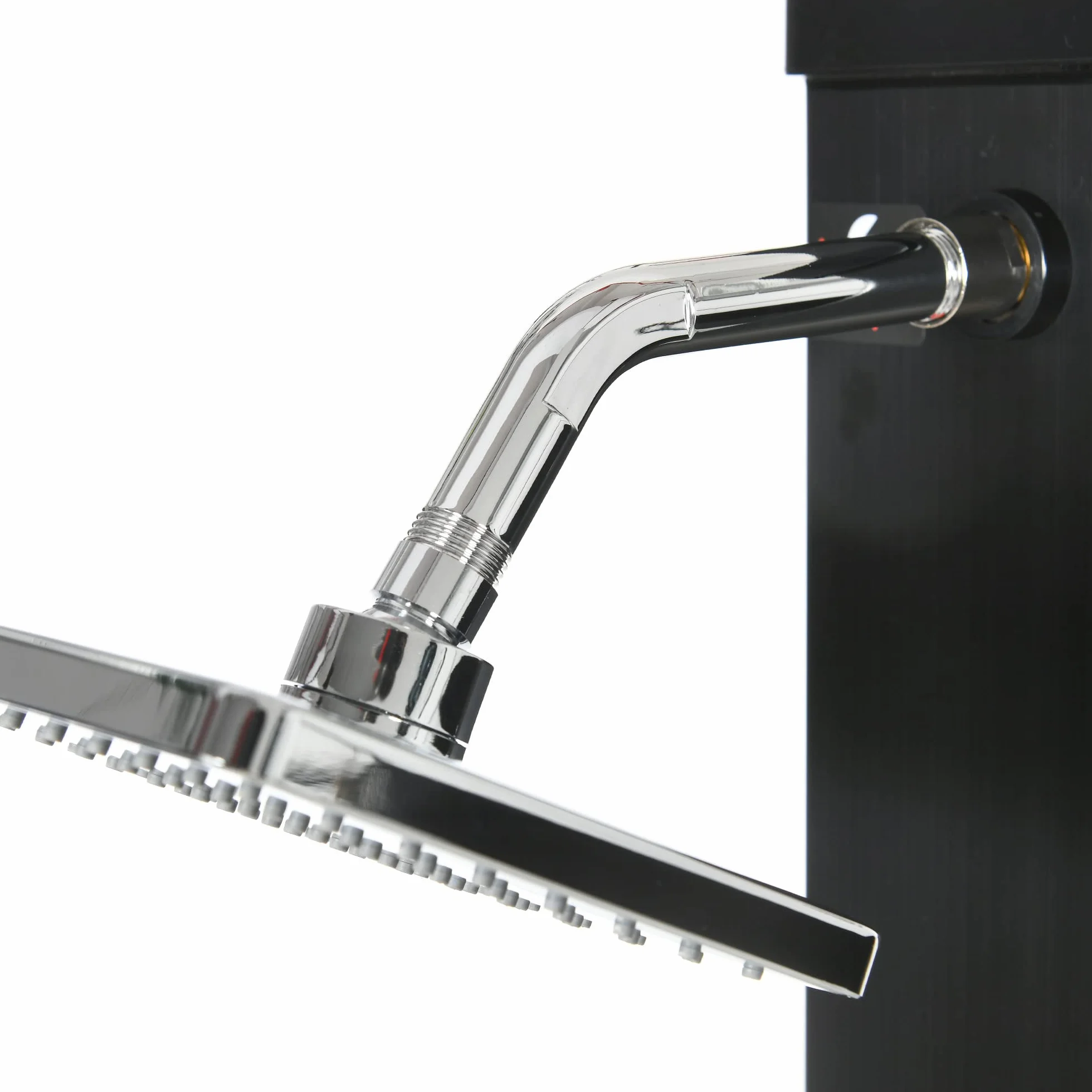 Outsunny Douche Solaire de Jardin 40L Tête Rotative 360° Eau Chaude/Froide 60°C Sans Raccordement Électrique Noir