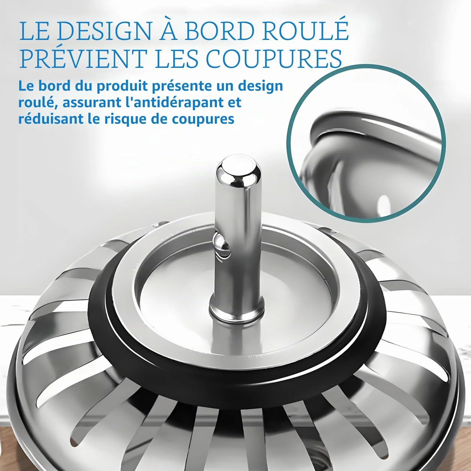 Bouchons Évier Cuisine 80mm INOX avec Grille, Filtre et Joints de Rechange