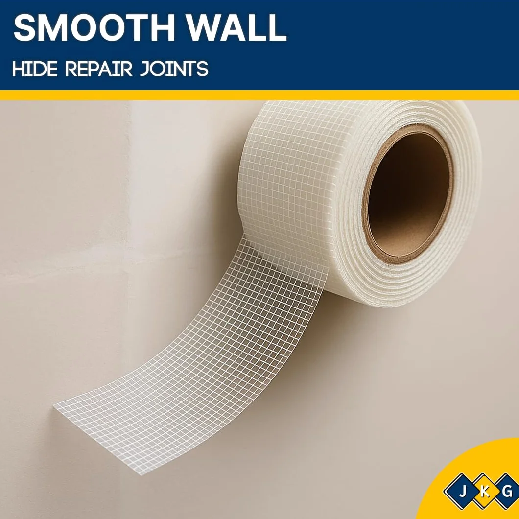 JKG Ruban adhésif plaque de plâtre 50 mm x 20 m maille solide blanche renforcer joints murs fissures