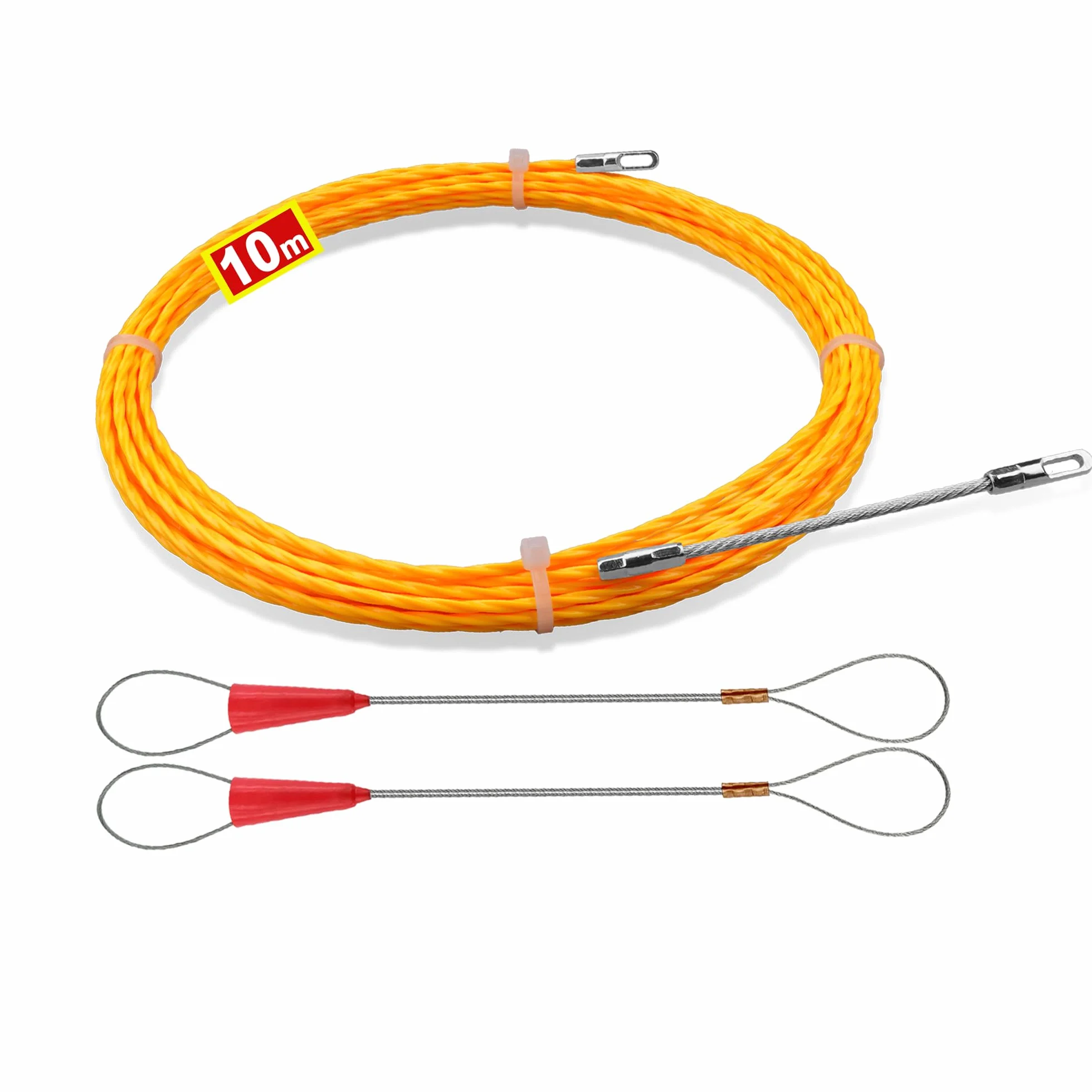 Aiguille Electricien 10 m - Tire Fils Electrique Ressort Rétractable Spirale (3,0 mm)