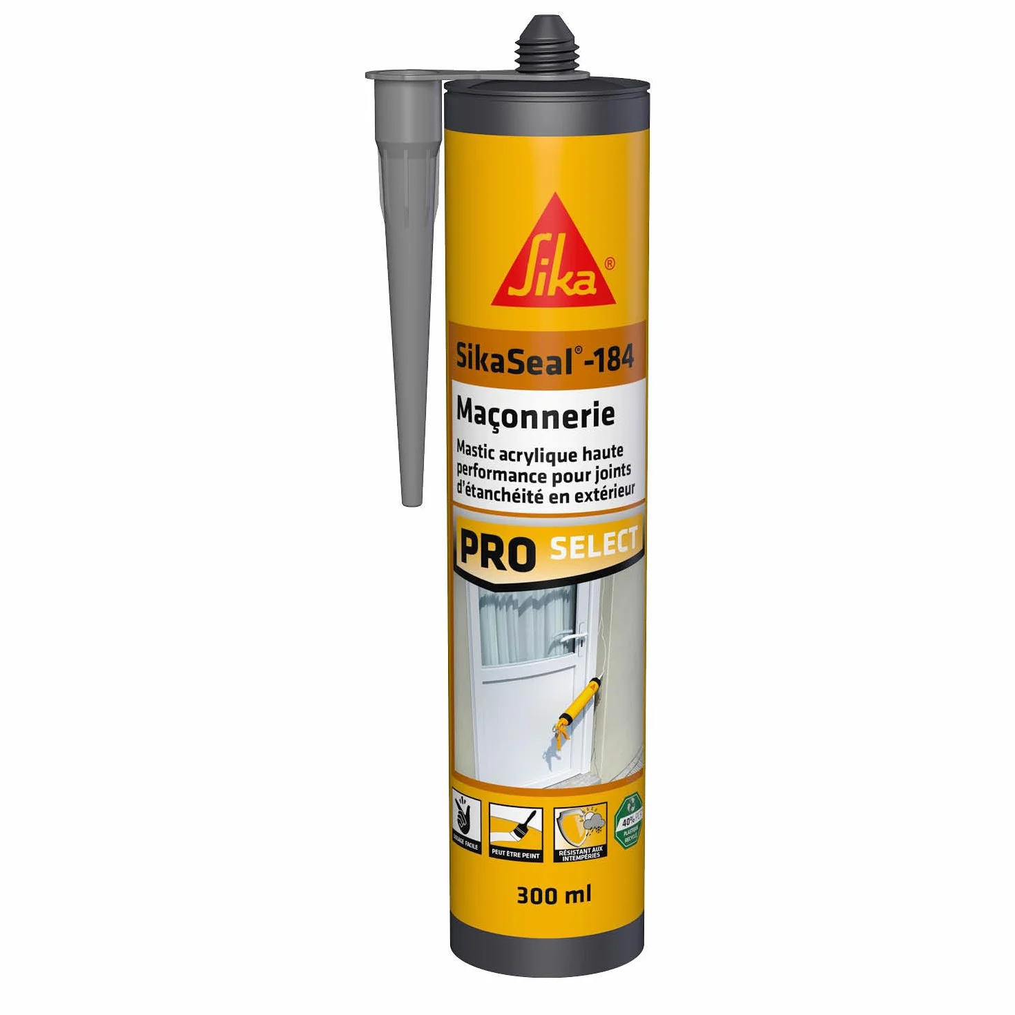 SIKA SikaSeal-184 Mastic acrylique haute performance gris béton 300 ml