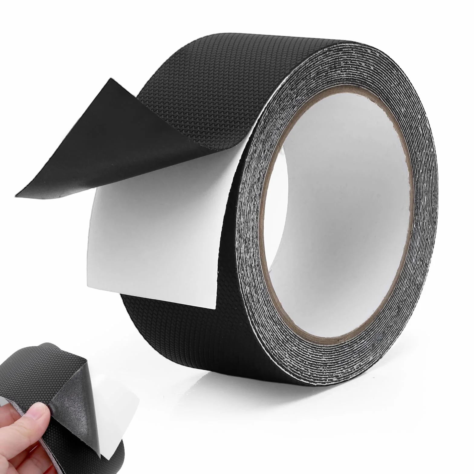 Ruban Antidérapant Auto-adhésif 5 cm x 5 m Noir pour Escaliers Intérieur Extérieur
