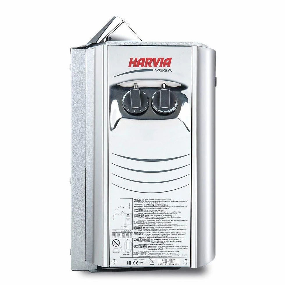 HARVIA Poêle Électrique Vega Sauna Compact Acier Inoxidable 4.5kW 3-6 m3 BC35
