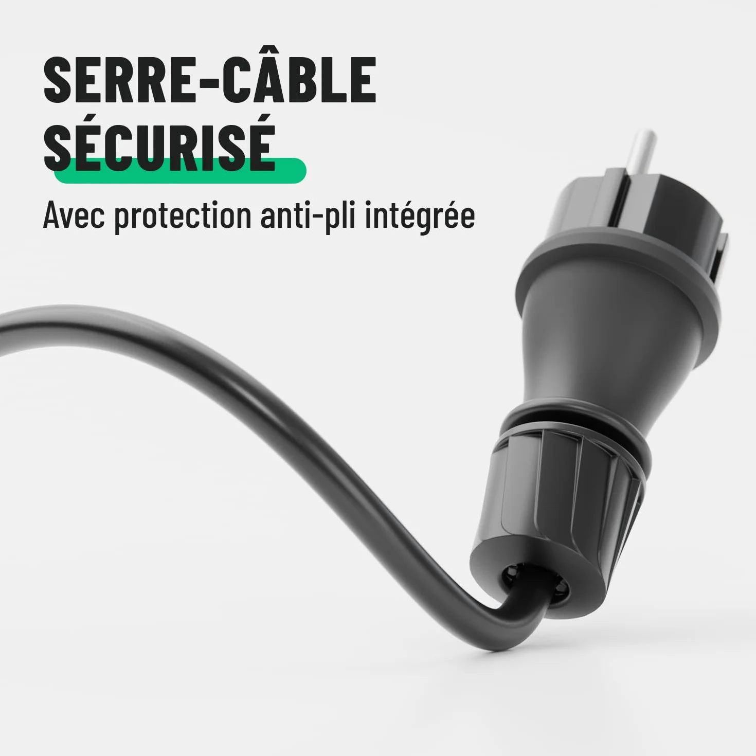 Lot de 1 prise mâle + 1 prise femelle Schuko étanche IP54 230V 16A 3,7kW