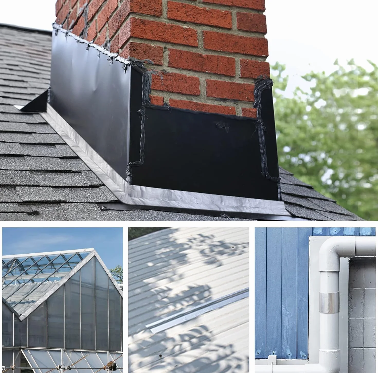 Ruban Butyle Adhésif Étanche 50mm x 5m, Bande d'Étanchéité Aluminium pour Fuite Toit Tuyau Façade
