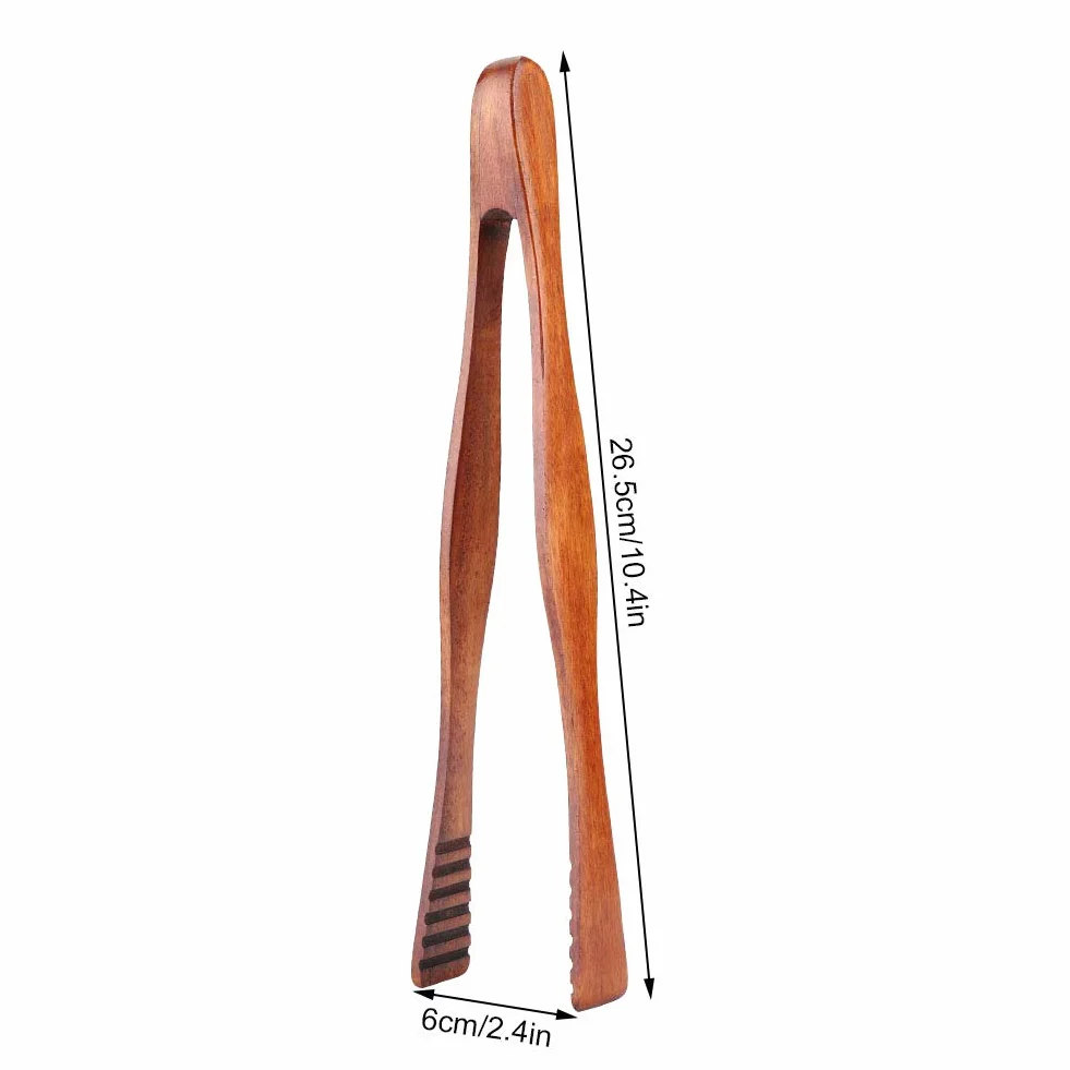 Pince de Service pour Barbecue, Construction en Bois, Longueur de 265 Cm, Poignée Antidérapante, Chaleur Ustensile de Cuisine Résistant pour Salade, Gâteau, Pain, Steak,