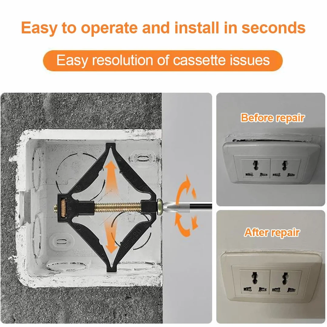 86 Type Cassette Support Tiges 20 Pièces Accessoires Électricien Boîte Prise Murale Outil Réparation