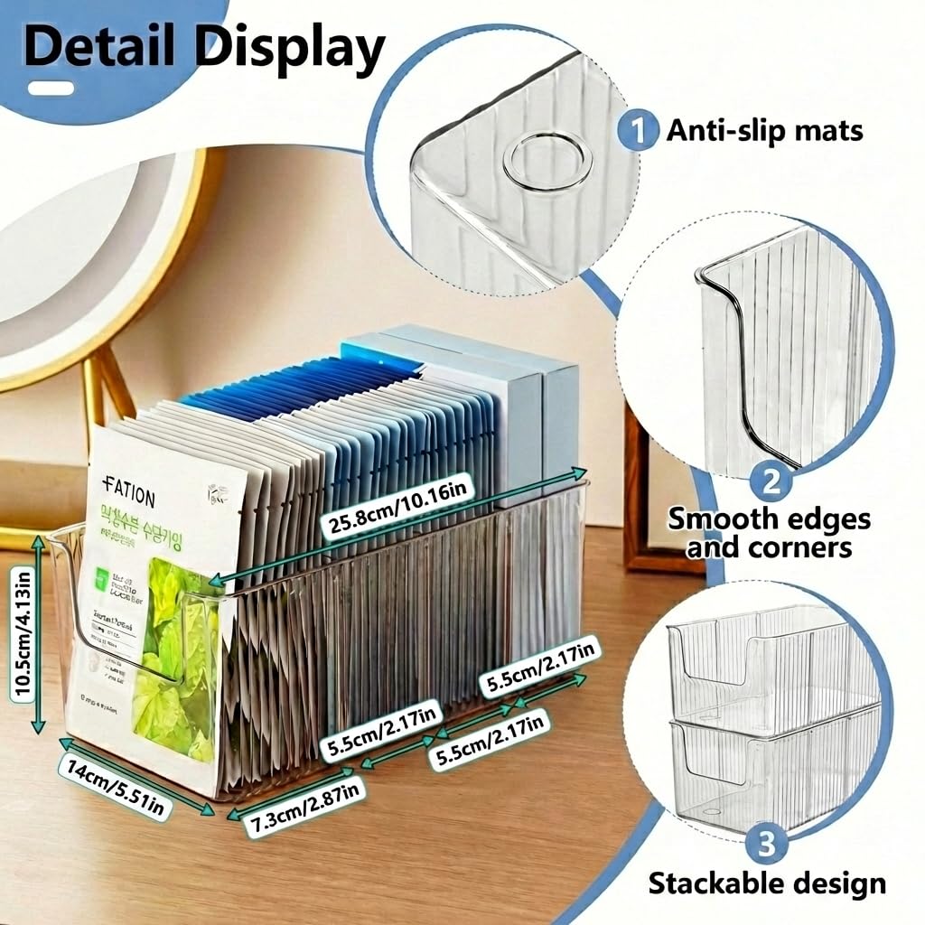 Clear Acrylic Vanity Organizer with Four Compartments