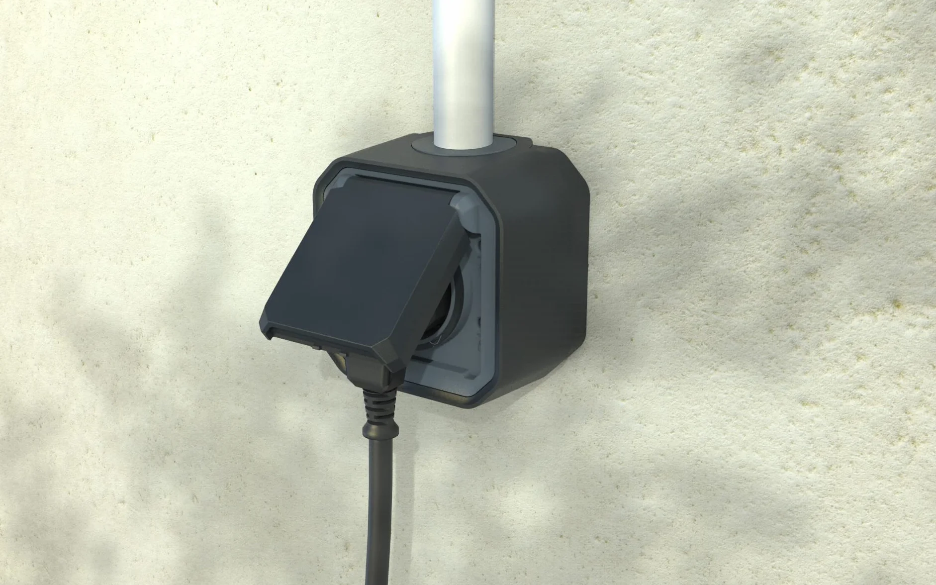 Legrand Prise Etanche IP55 Plexo 2P+T 16A avec Volet Pose Apparente Anthracite