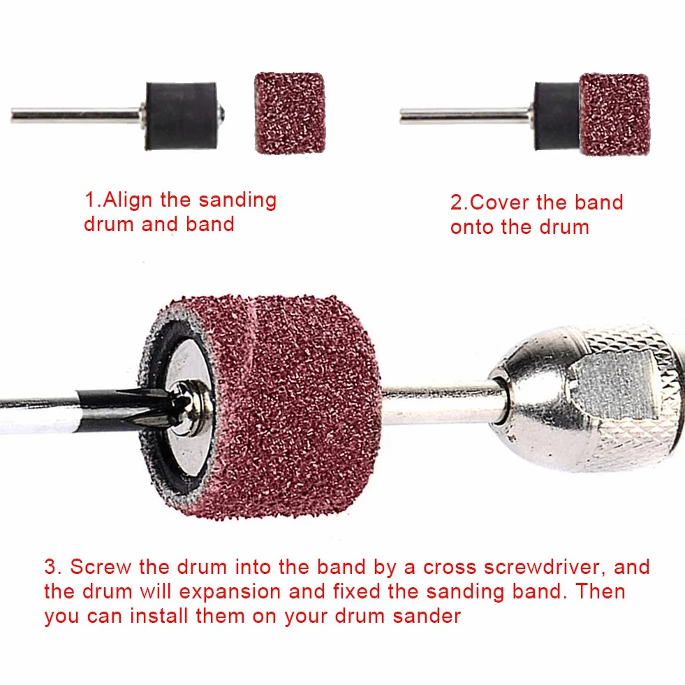 SIQUK 345 Pièces Tambour de Ponçage Ensemble pour Outils Rotatifs Dremel