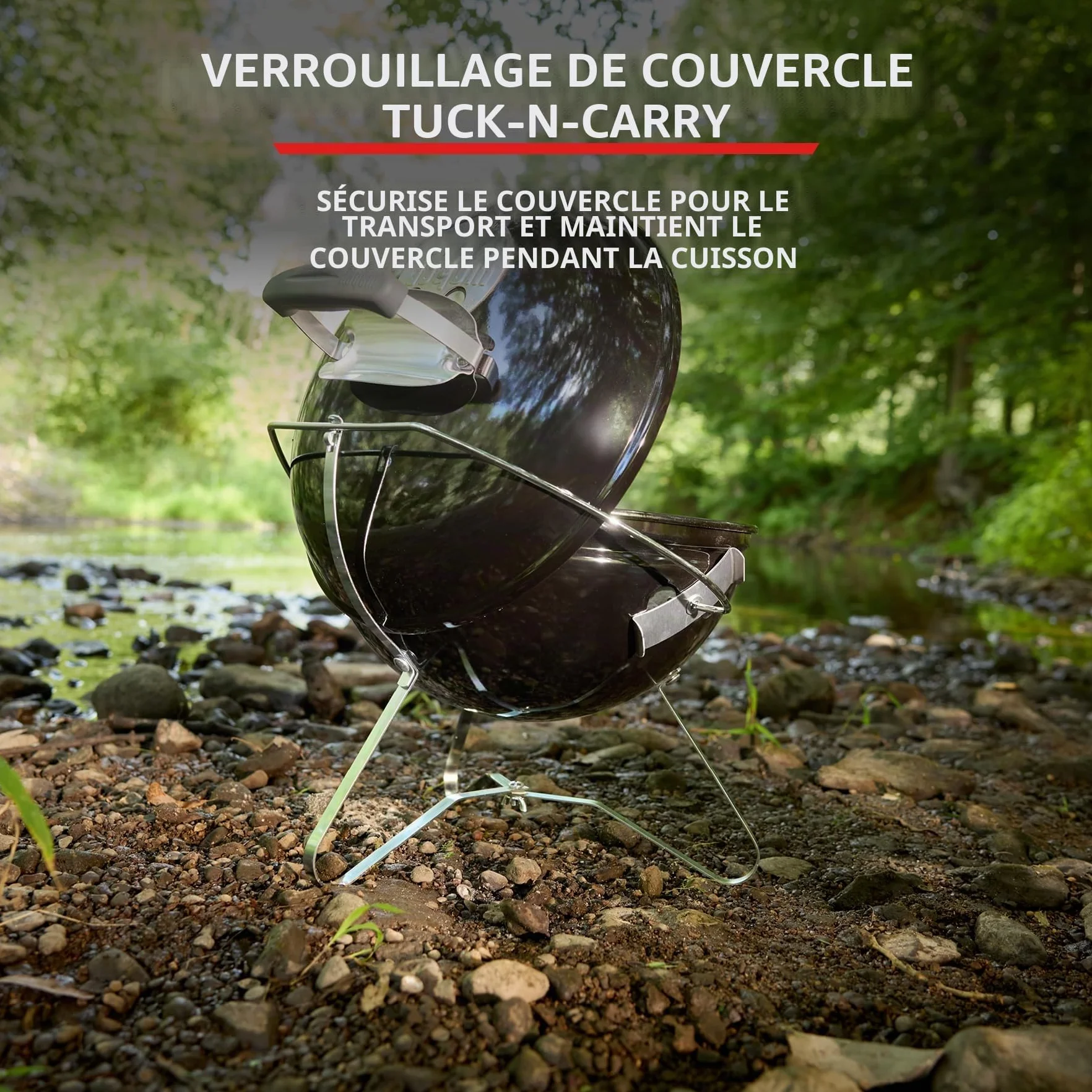 Weber Smokey Joe Premium Barbecue à charbon 37 cm, couvercle émaillé porcelaine, bleu ardoise