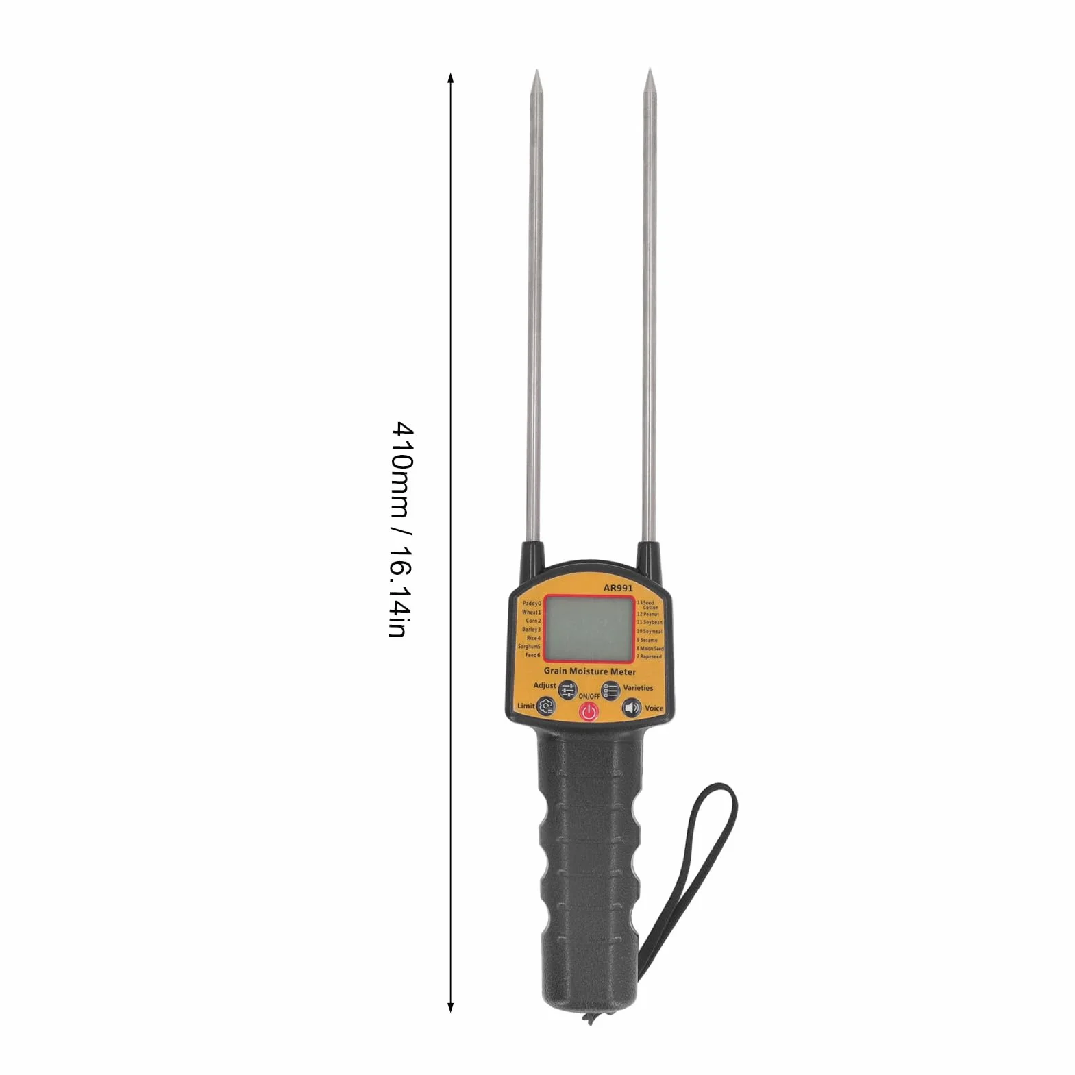 Humidimètre de Foin Portable avec Sonde et Diffusion Vocale, Testeur d'Humidité Numérique pour Paille de Céréales