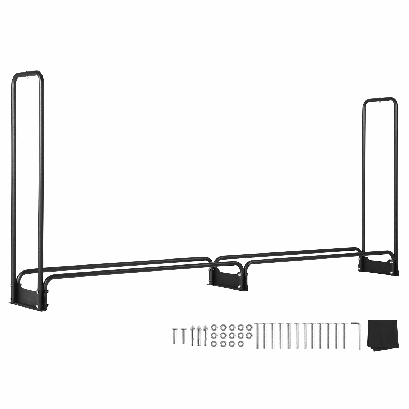 VEVOR Abri Bois de Chauffage Extérieur 259x36x117 cm Couverture Imperméable 600D Oxford Porte-bûches 1/2 Corde