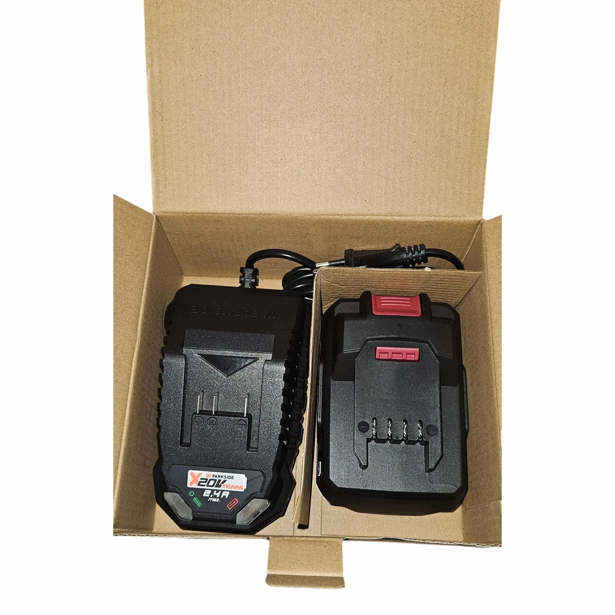 Parkside Batterie Lithium-ION 20 V 2 Ah PAP 20 B1 Chargeur 60 Min PLG 20 C1 65 W 2,4 A
